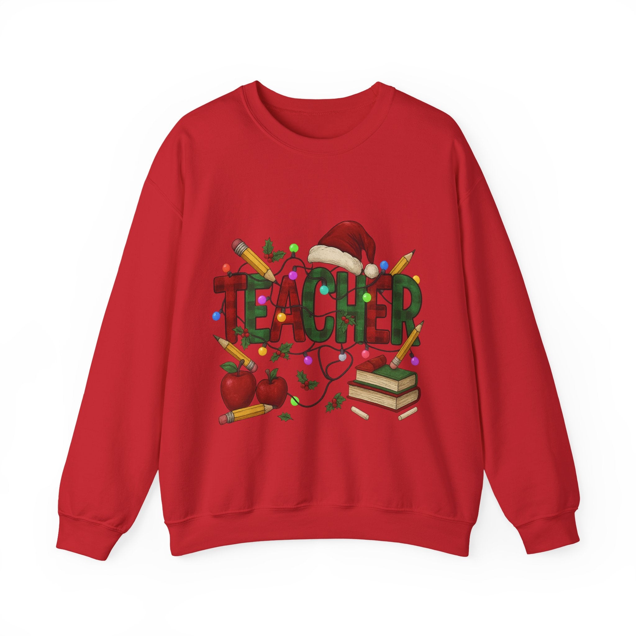 Festive Teacher Sweatshirt: Cozy Gift for Educators, Holiday Apparel, Classroom Style, Warm Winter Wear, Teacher Appreciation