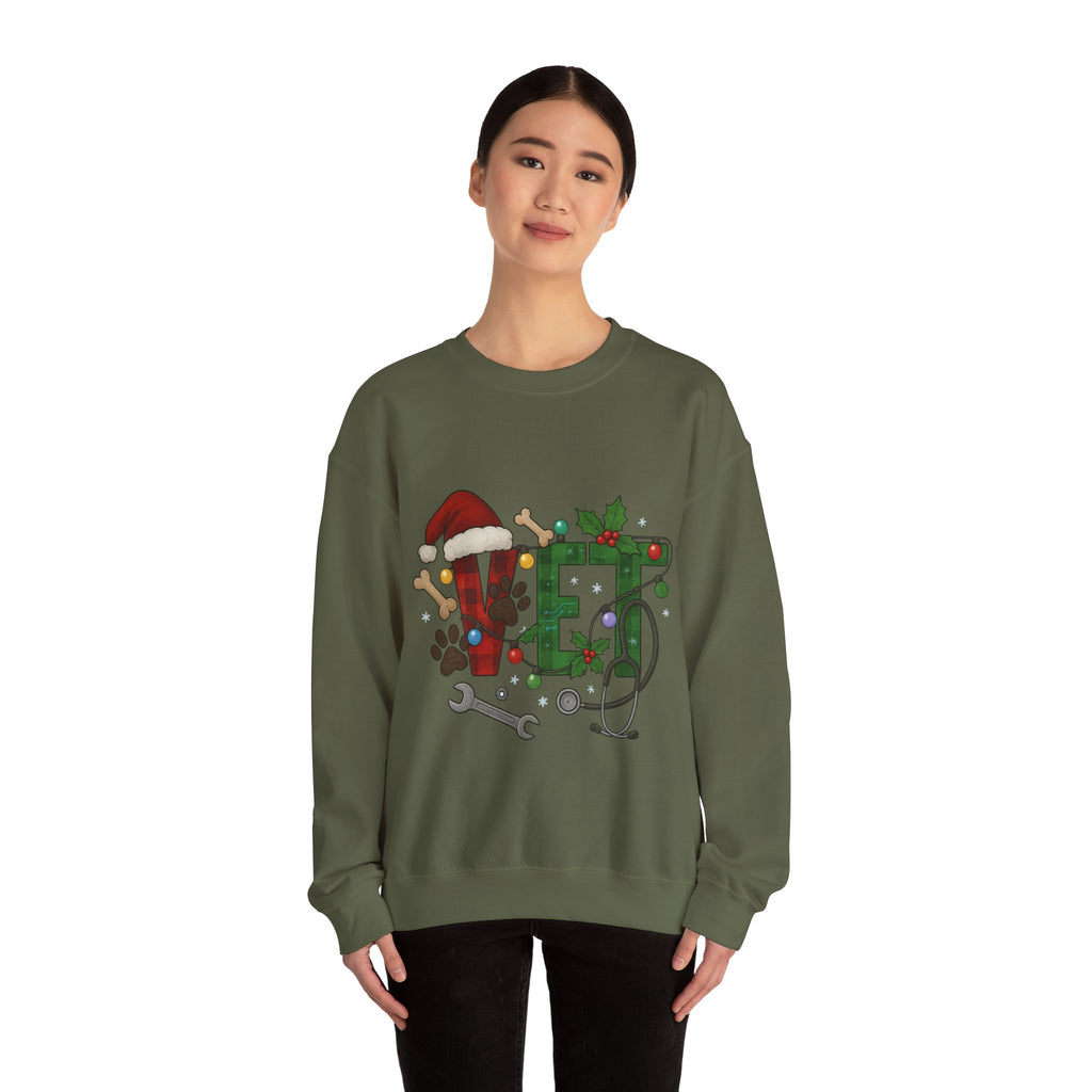 Holiday Vet Sweatshirt - Festive Veterinary Crewneck, Perfect for Animal Lovers, Christmas Gift, Cozy Winter Apparel, Pet Care