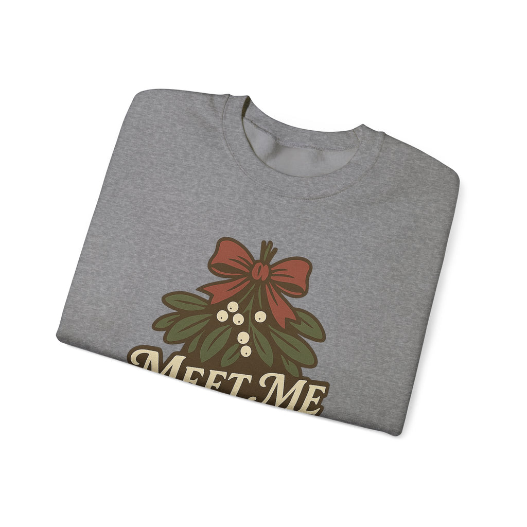 Mistletoe Crewneck Sweatshirt - Cozy Holiday Wear for Couples, Christmas Gift, Winter Apparel, Cute Sweater, Festive Outfit