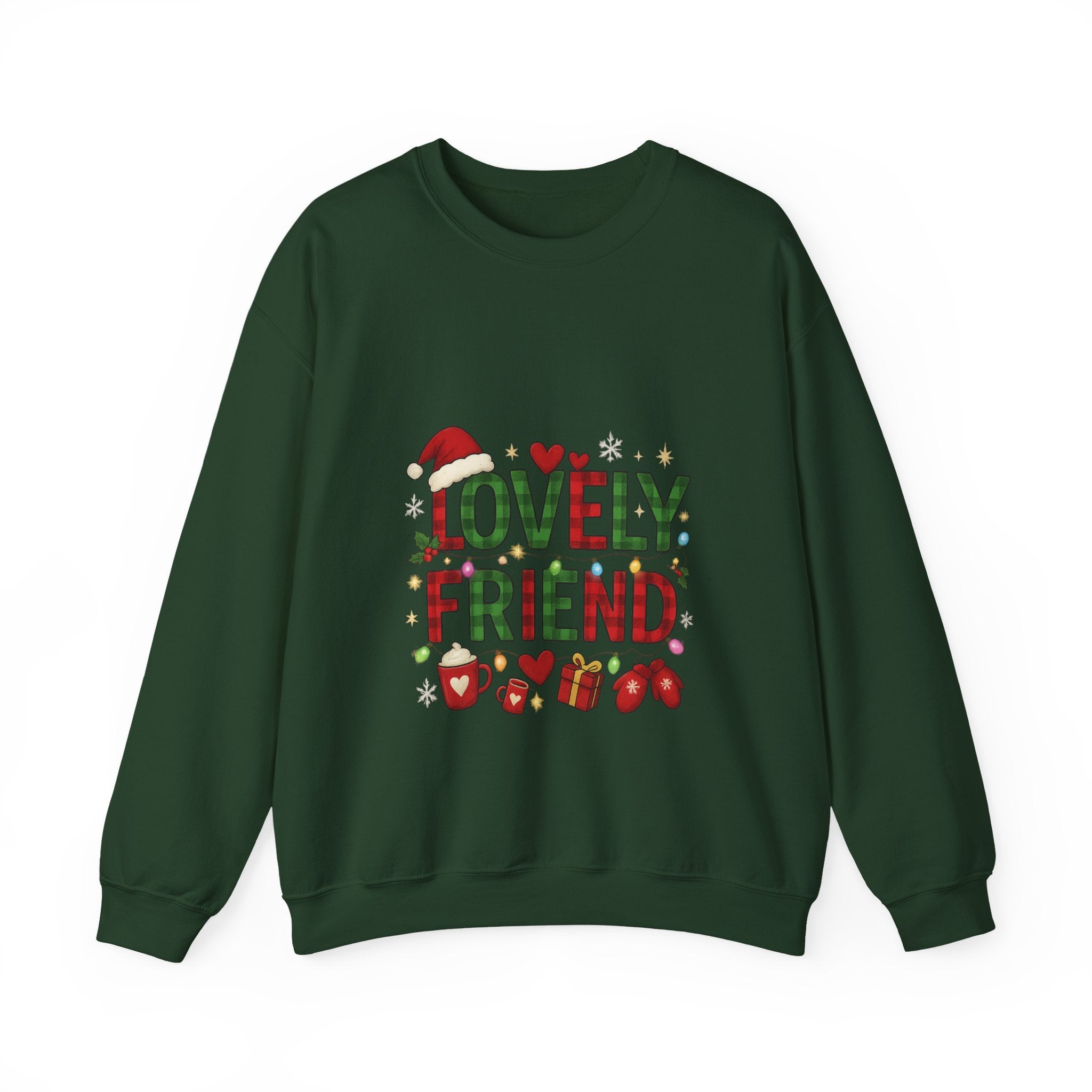 Festive Friendship Sweatshirt, Cozy Gift for Friends, Holiday Crewneck, Unisex Sweater, Christmas Apparel, Cute Gift Idea