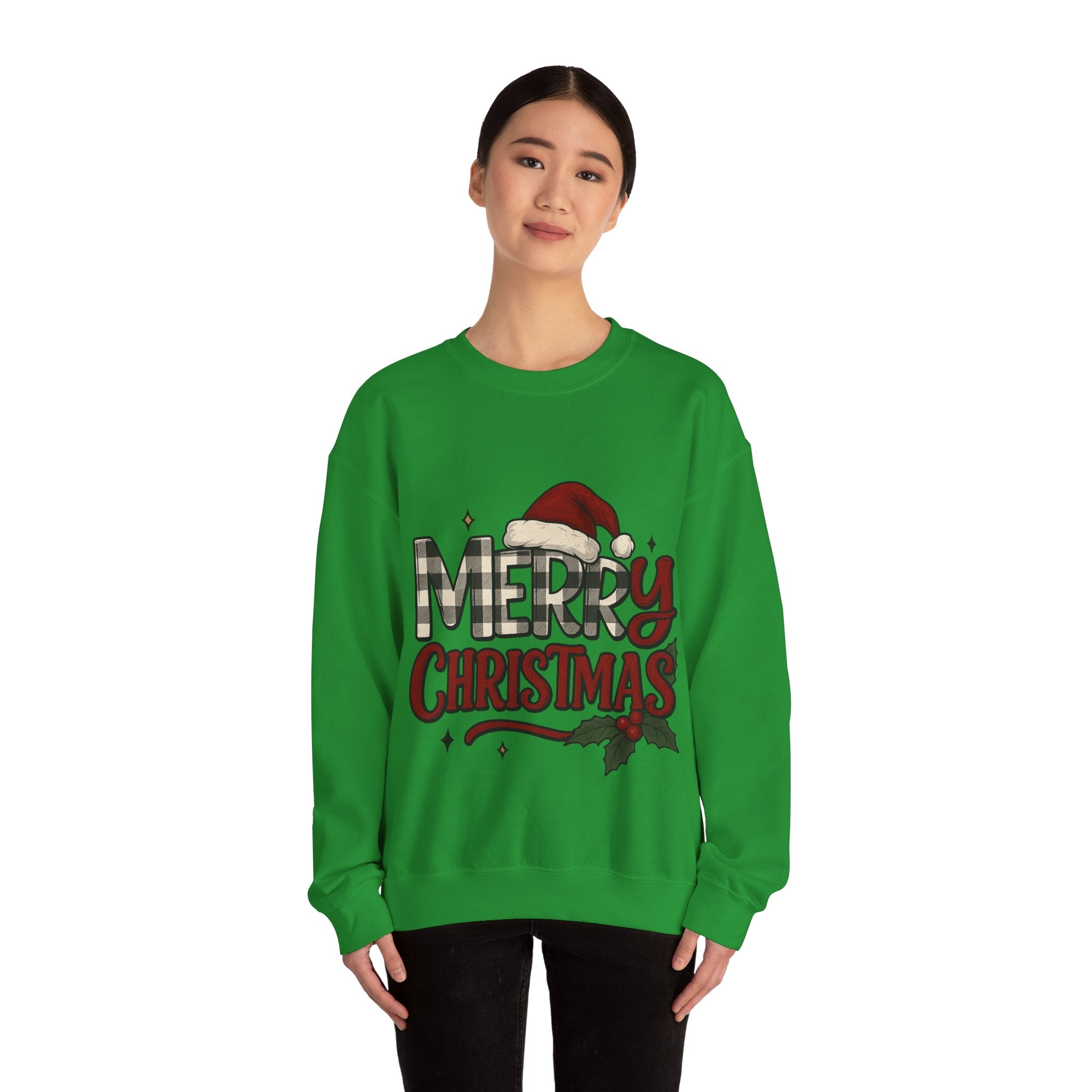 Merry Christmas Crewneck Sweatshirt, Holiday Apparel, Unisex Sweatshirt, Cozy Christmas Gift, Winter Fashion, Festive Wear