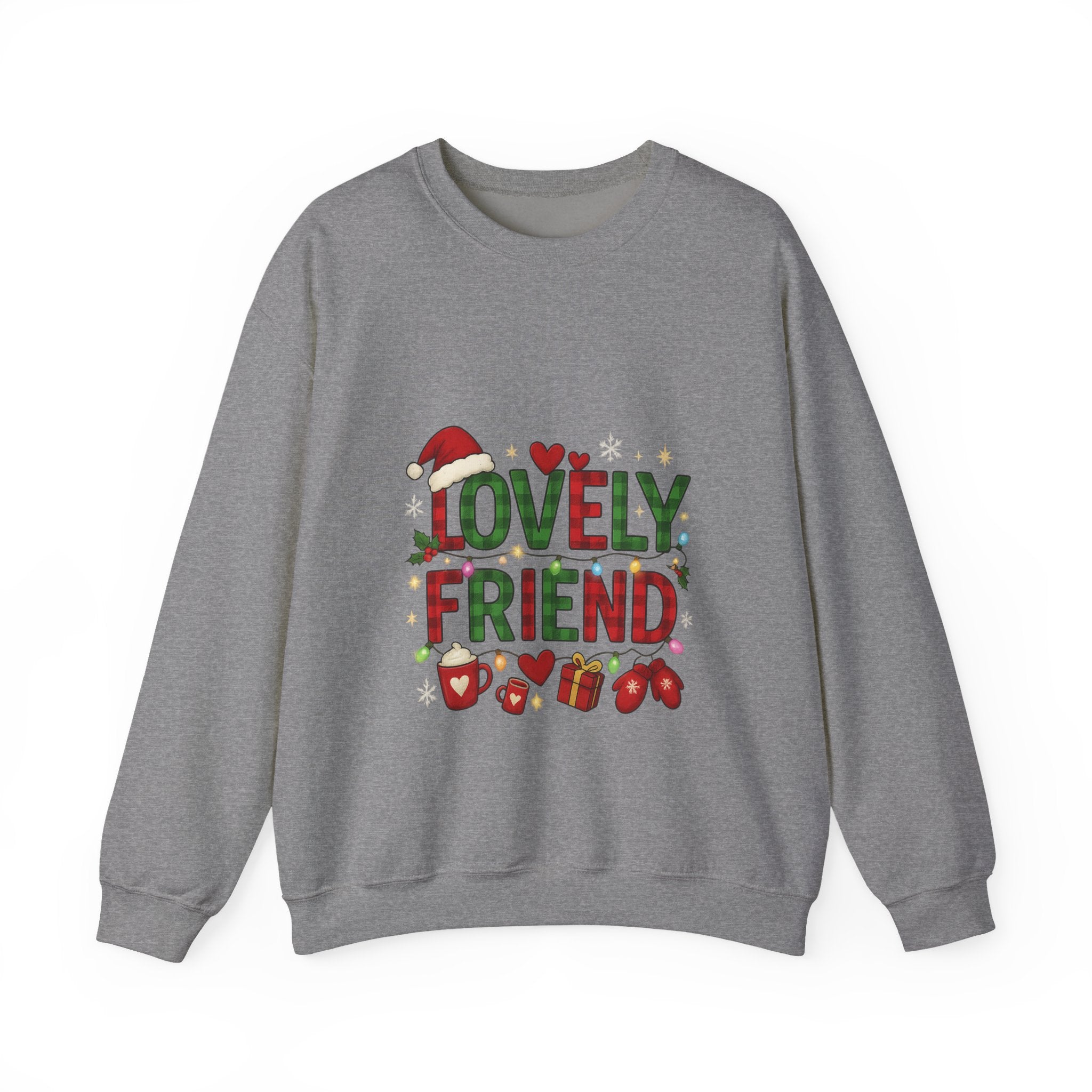 Festive Friendship Sweatshirt, Cozy Gift for Friends, Holiday Crewneck, Unisex Sweater, Christmas Apparel, Cute Gift Idea