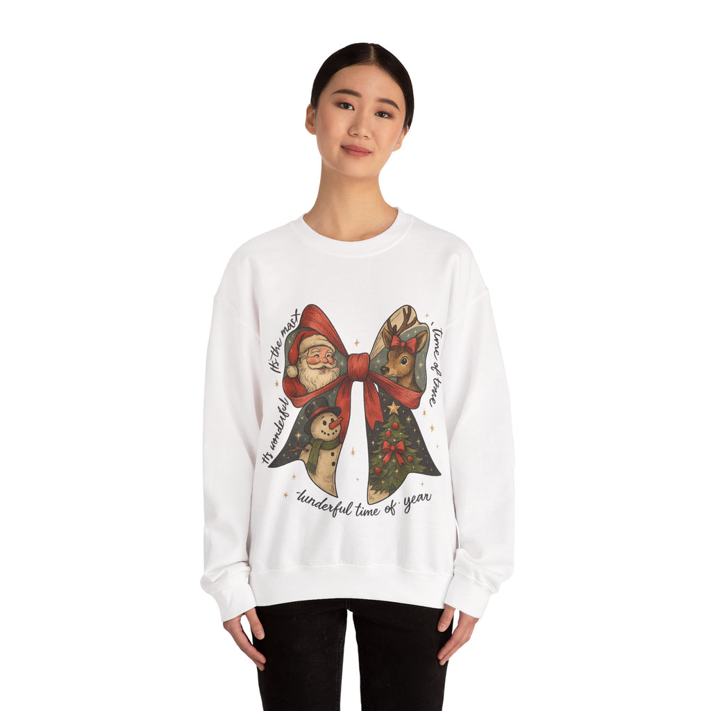 Festive Holiday Crewneck Sweatshirt – Cozy Christmas Pullover, Unisex Winter Apparel, Thoughtful Holiday Gift for Family & Friends