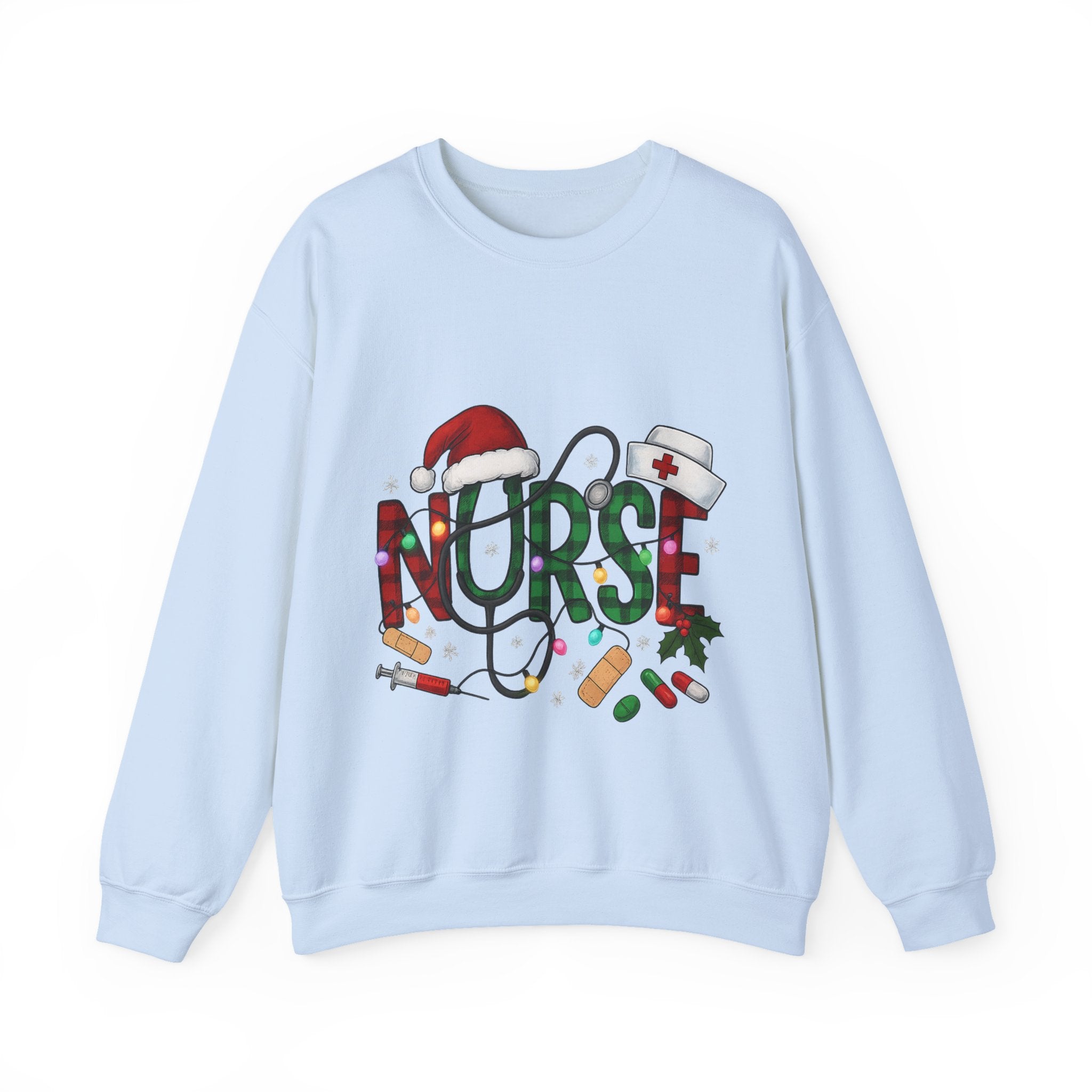 Nurse Holiday Sweatshirt, Christmas Gift for Nurses, Festive Crewneck, Nurse Appreciation, Winter Wardrobe Essential