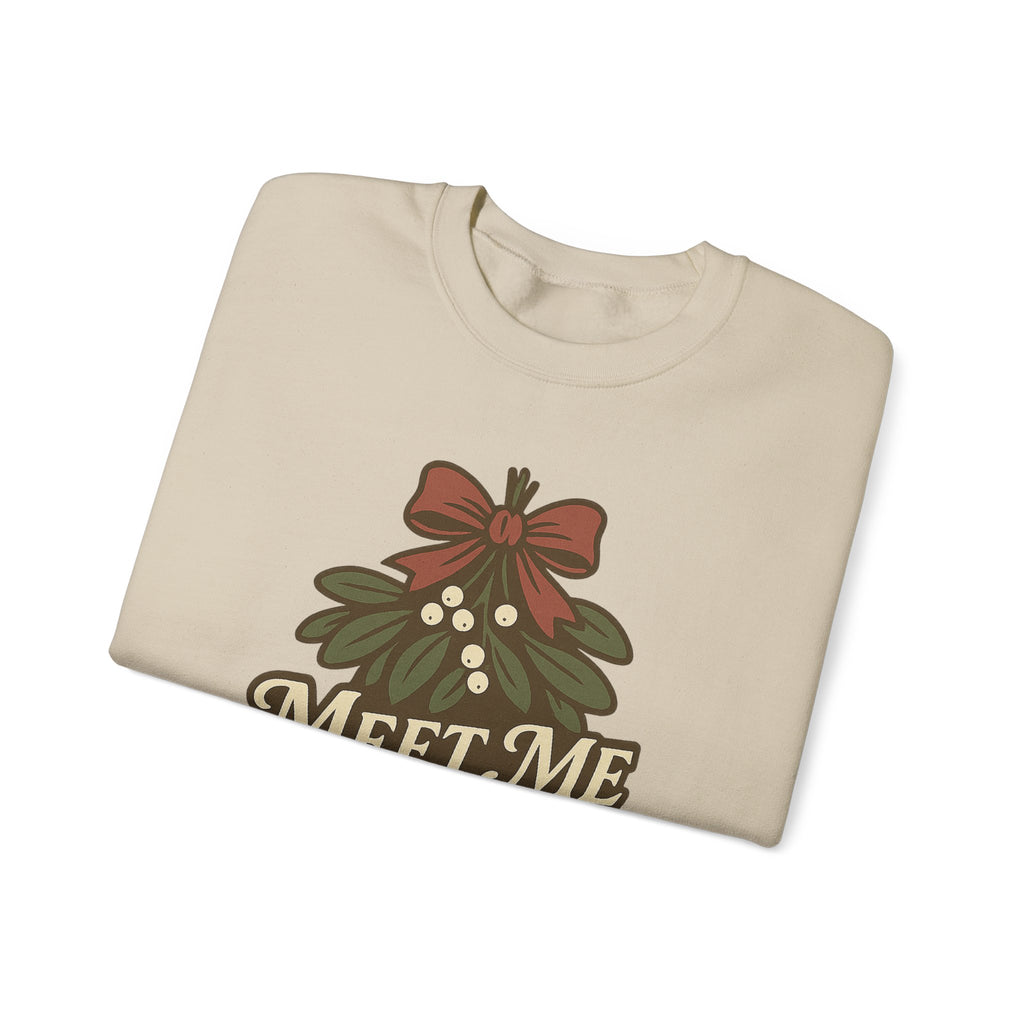 Mistletoe Crewneck Sweatshirt - Cozy Holiday Wear for Couples, Christmas Gift, Winter Apparel, Cute Sweater, Festive Outfit