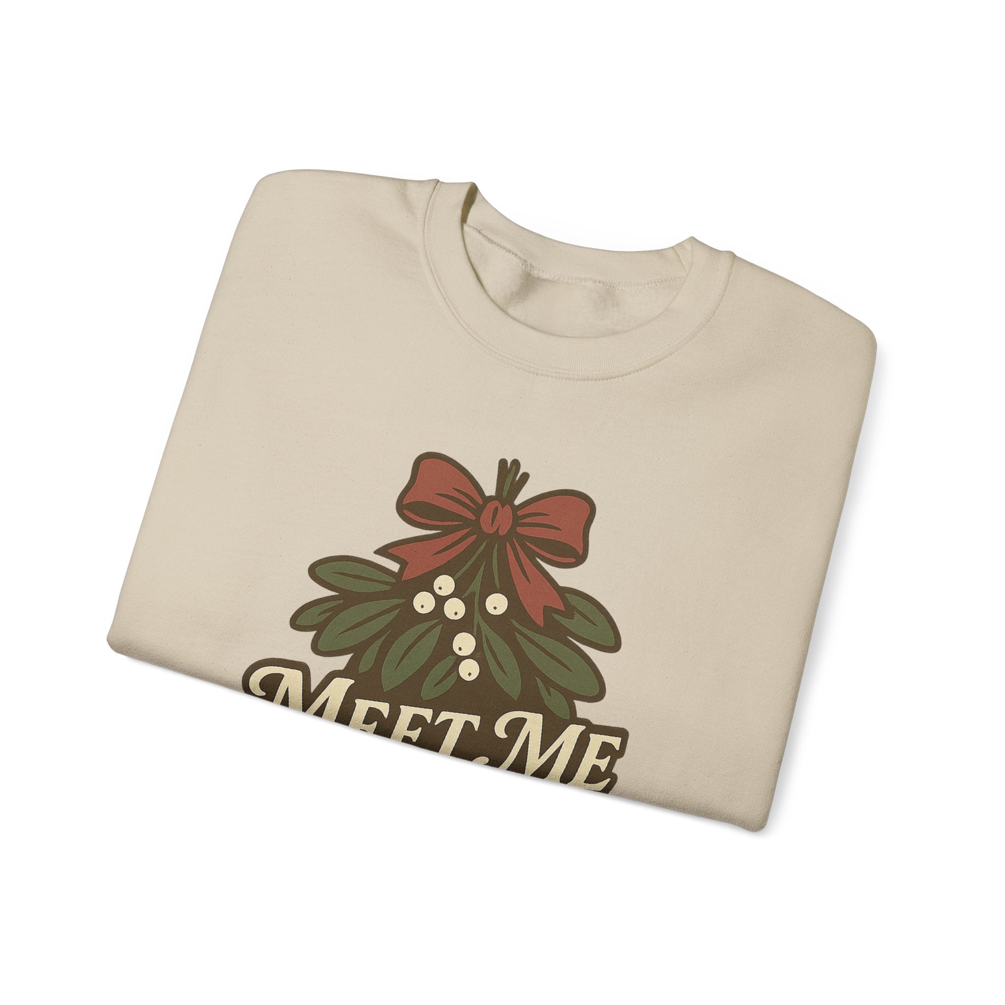 Mistletoe Crewneck Sweatshirt - Cozy Holiday Wear for Couples, Christmas Gift, Winter Apparel, Cute Sweater, Festive Outfit