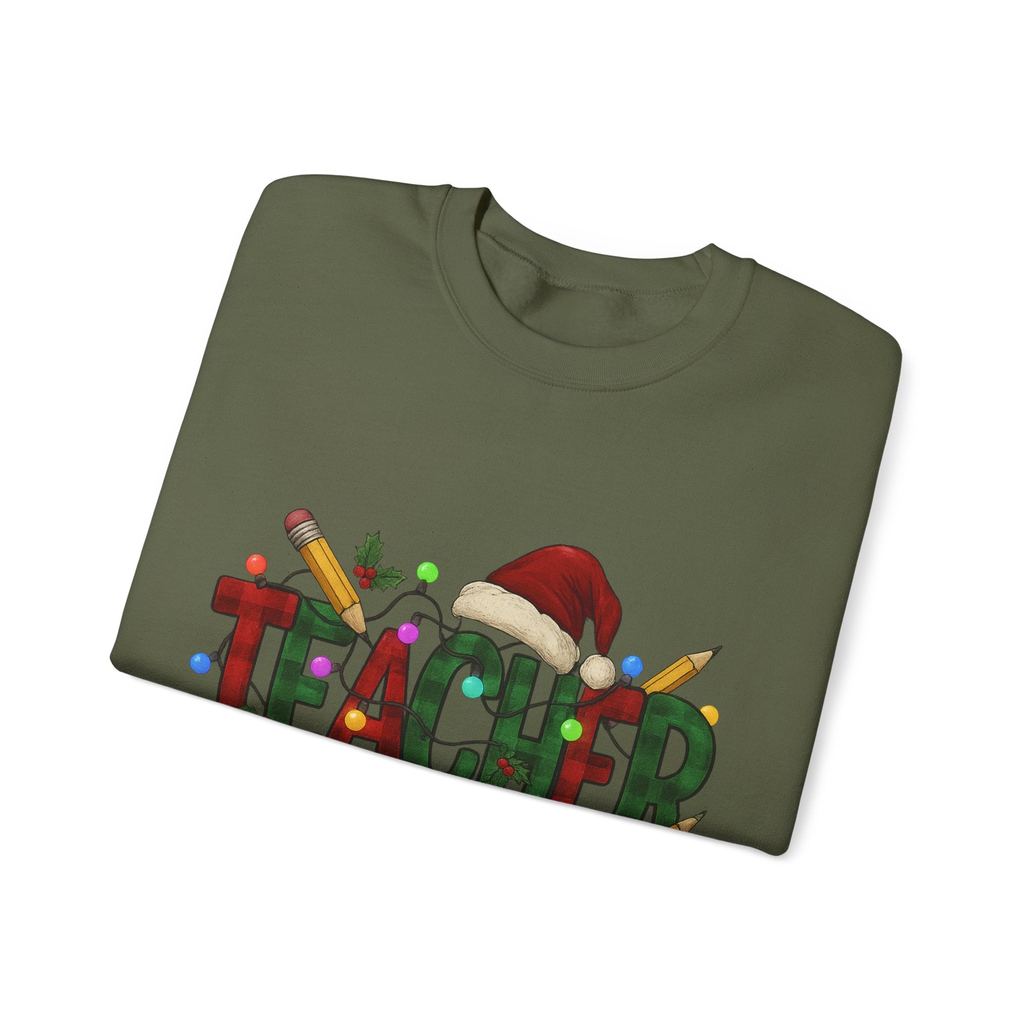 Festive Teacher Sweatshirt: Cozy Gift for Educators, Holiday Apparel, Classroom Style, Warm Winter Wear, Teacher Appreciation