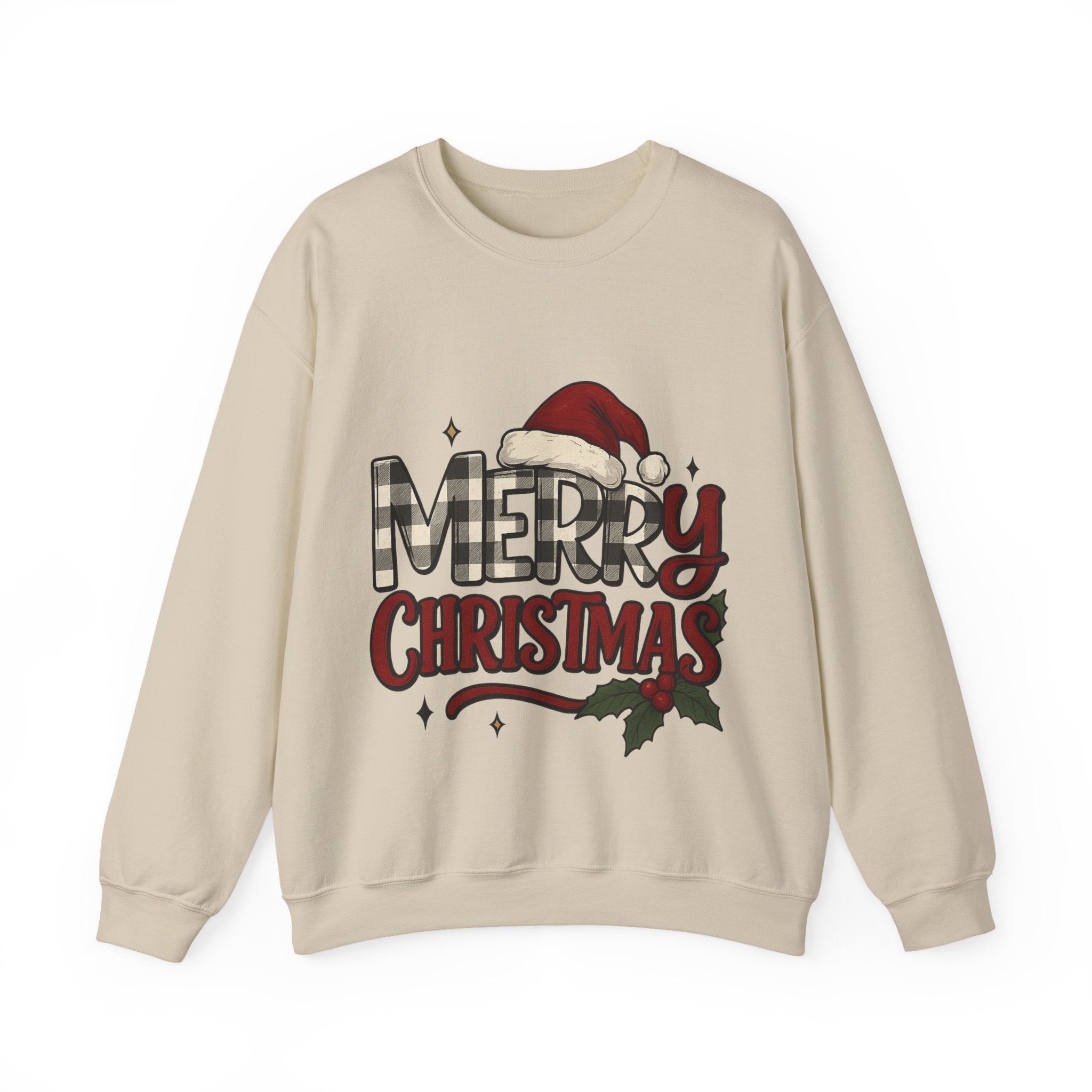 Merry Christmas Crewneck Sweatshirt, Holiday Apparel, Unisex Sweatshirt, Cozy Christmas Gift, Winter Fashion, Festive Wear