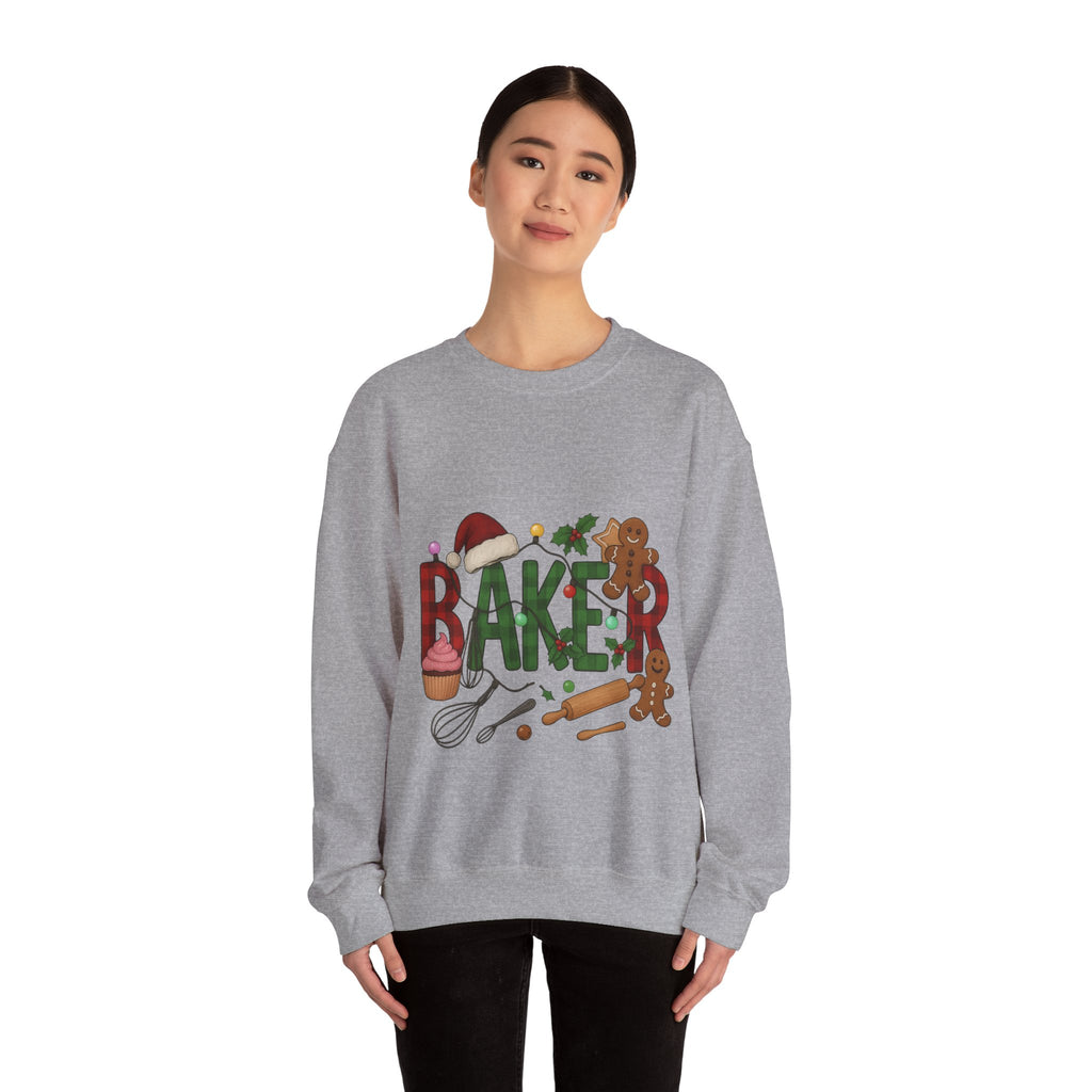 Cozy Baker Sweatshirt, Holiday Baking Gift, Unisex Sweater, Christmas Apparel, Gift for Bakers, Cute Baking Crewneck