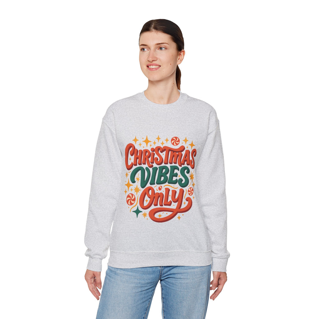 Christmas Vibes Crewneck Sweatshirt | Holiday Sweatshirt, Cozy Gift, Xmas Apparel, Festive Fashion, Comfortable Sweater