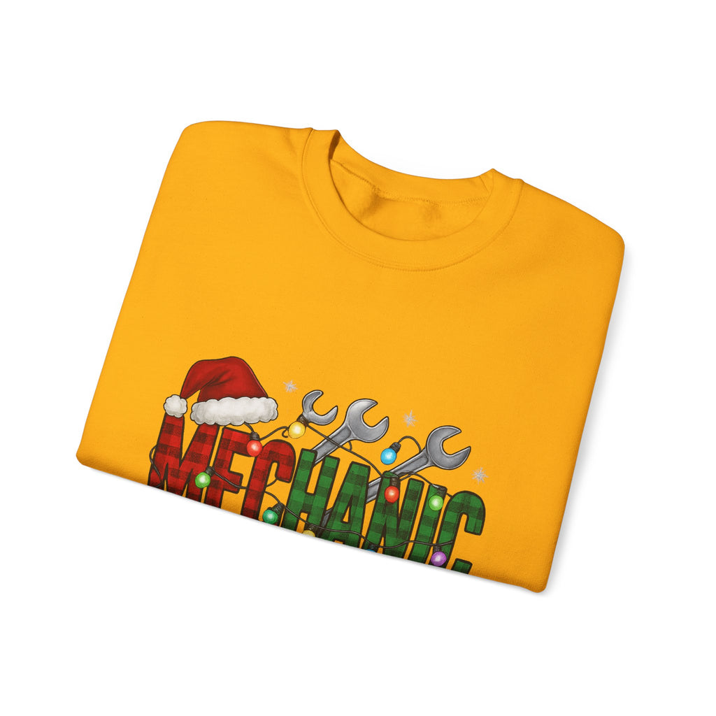 Mechanic Holiday Sweatshirt, Festive Crewneck, Gift for Mechanics, Winter Apparel, Christmas Sweatshirt, Unisex Clothing