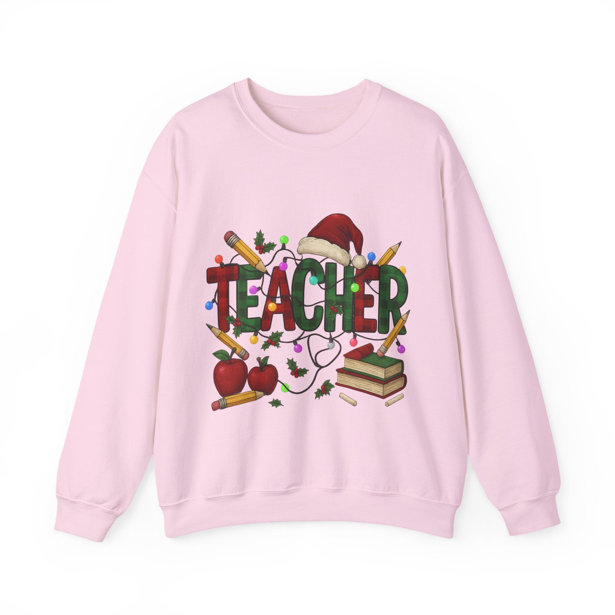 Festive Teacher Sweatshirt: Cozy Gift for Educators, Holiday Apparel, Classroom Style, Warm Winter Wear, Teacher Appreciation
