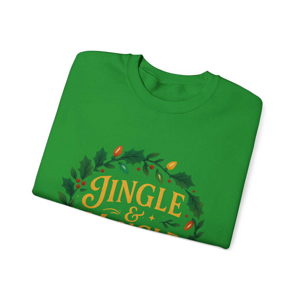 Jingle & Mingle Crewneck Sweatshirt - Cozy Holiday Apparel, Unisex Christmas Gift, Winter Fashion, Festive Sweater, Seasonal Style