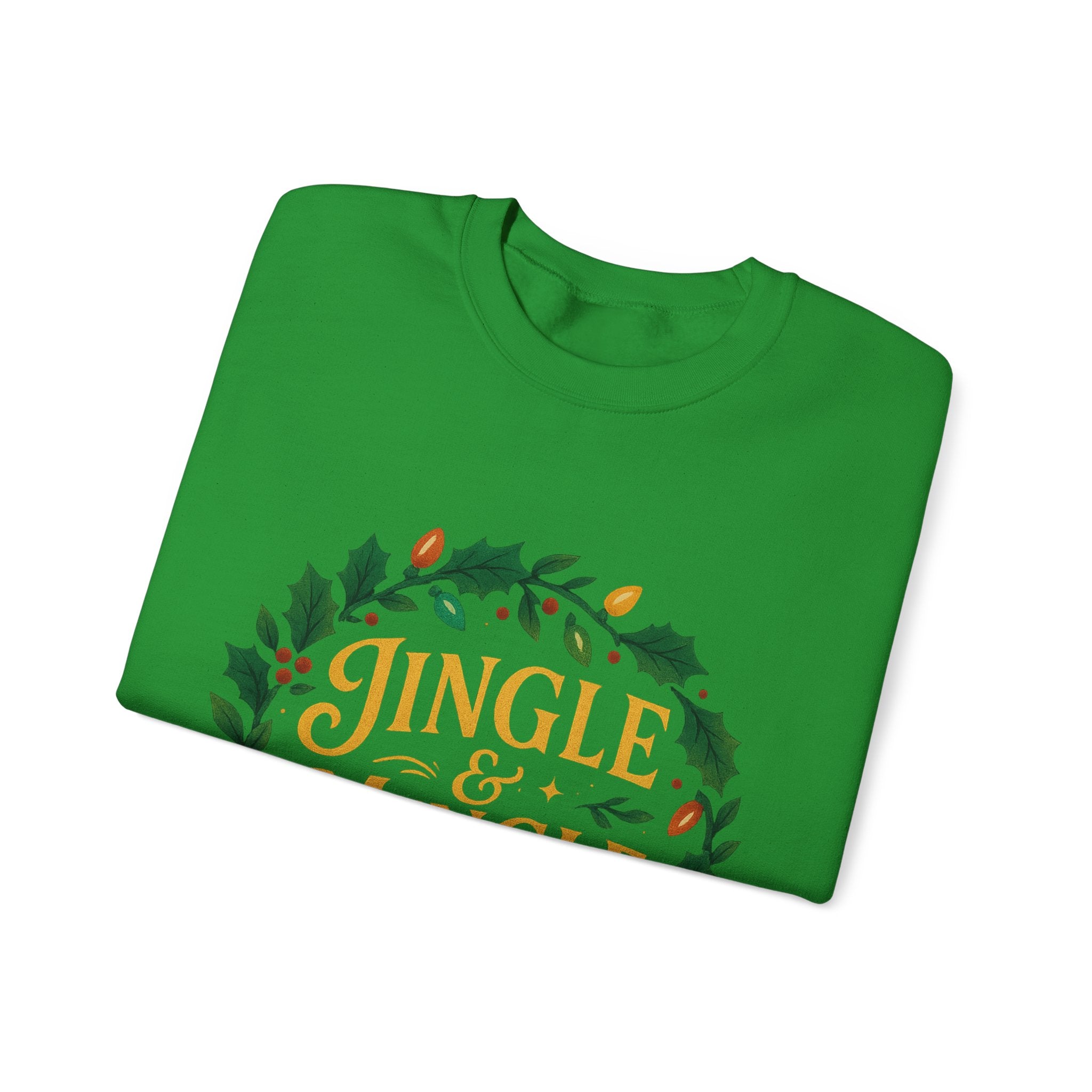 Jingle & Mingle Crewneck Sweatshirt - Cozy Holiday Apparel, Unisex Christmas Gift, Winter Fashion, Festive Sweater, Seasonal Style