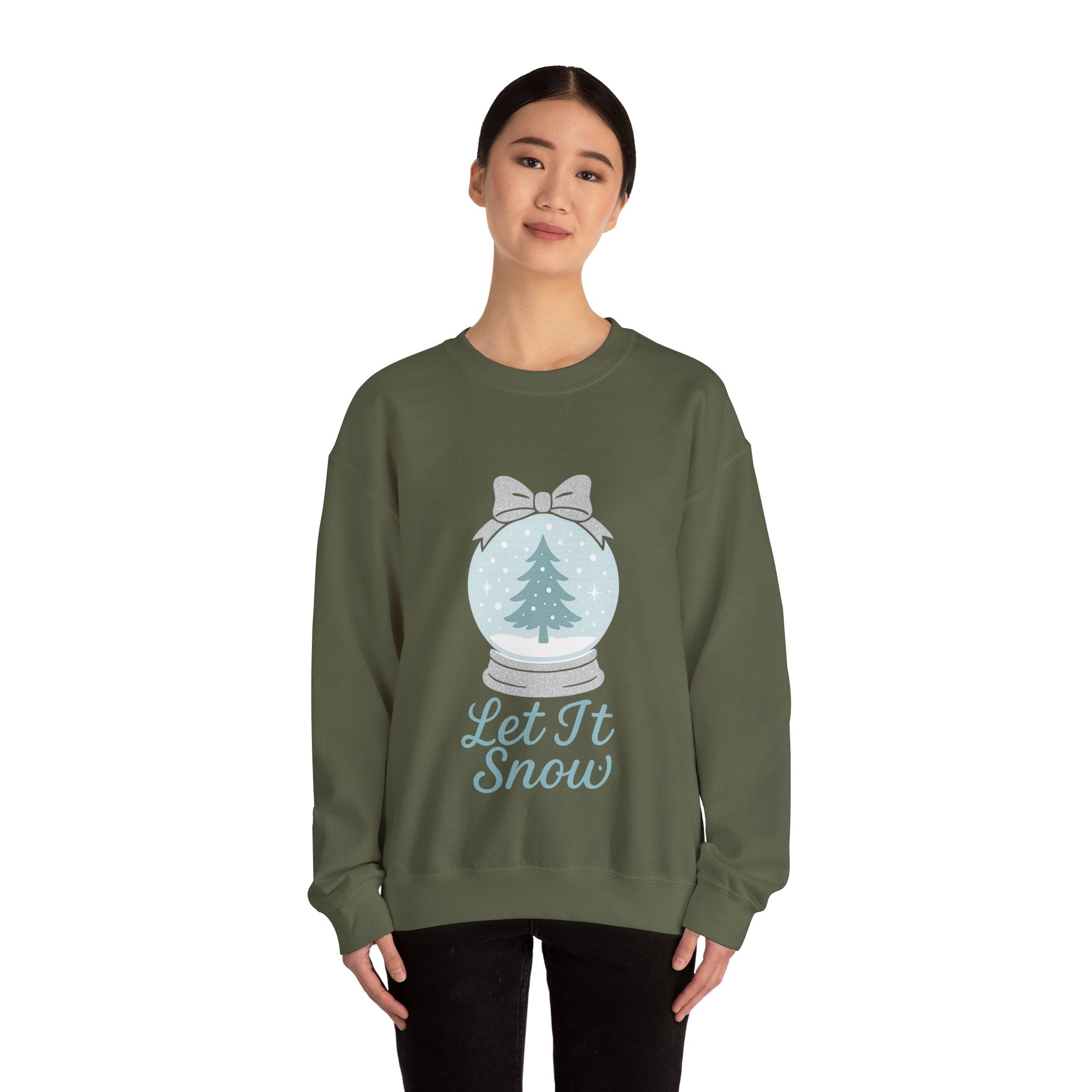 Let It Snow Sweatshirt, Cozy Holiday Crewneck, Unisex Christmas Sweater, Winter Gift, Festive Apparel