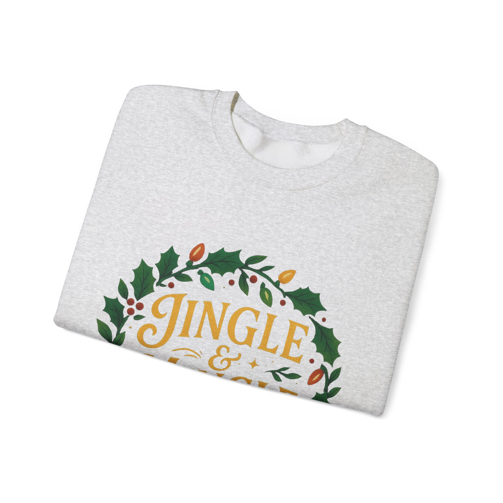 Jingle & Mingle Crewneck Sweatshirt - Cozy Holiday Apparel, Unisex Christmas Gift, Winter Fashion, Festive Sweater, Seasonal Style