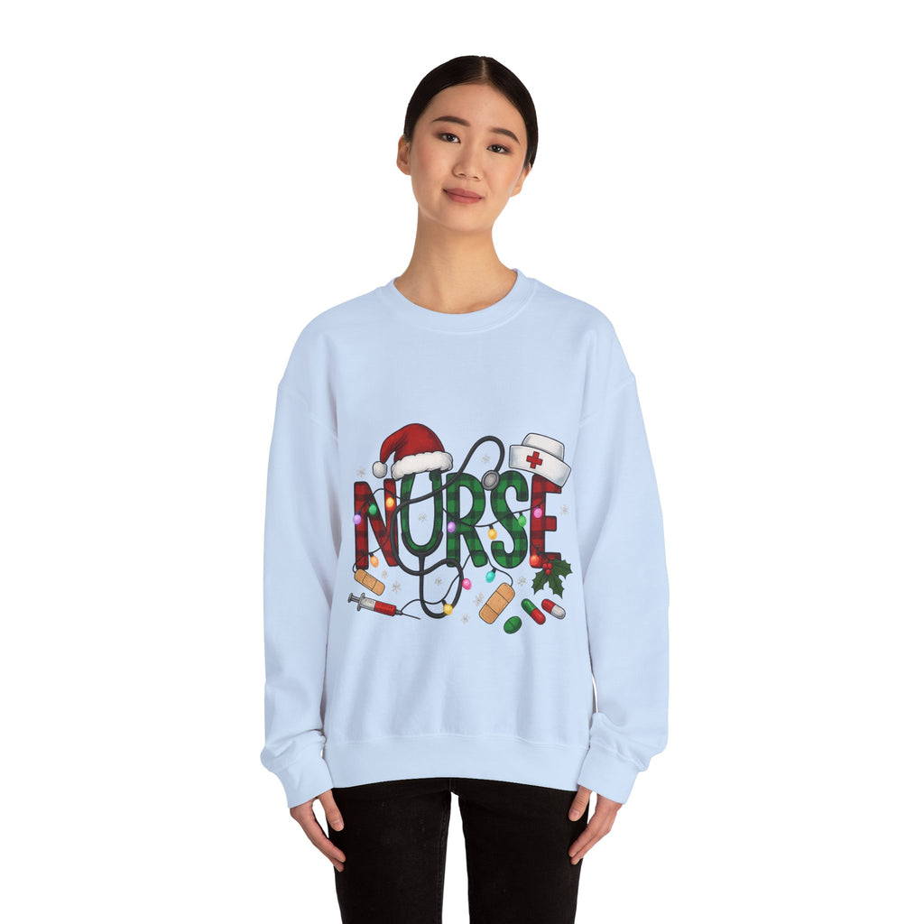 Nurse Holiday Sweatshirt, Christmas Gift for Nurses, Festive Crewneck, Nurse Appreciation, Winter Wardrobe Essential