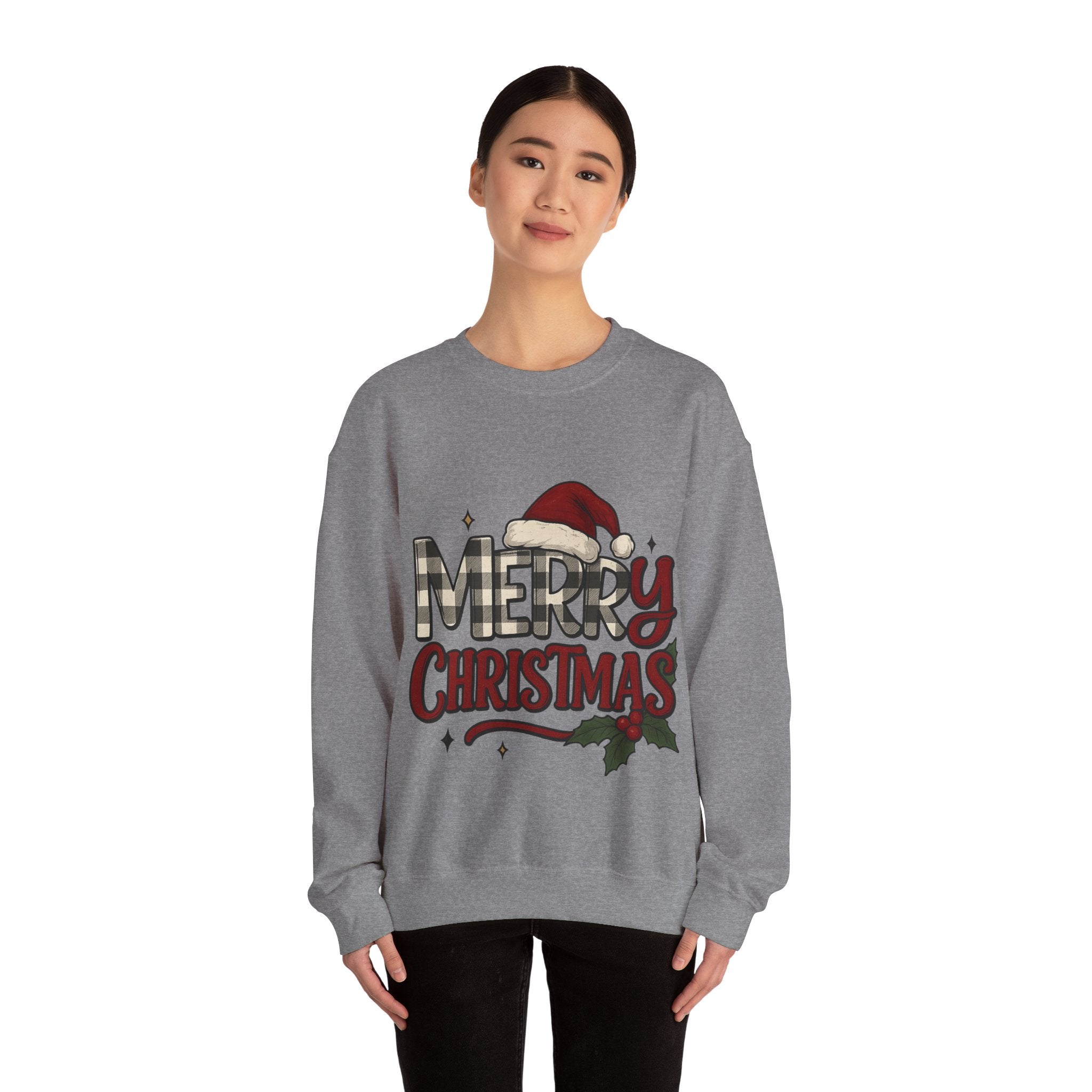 Merry Christmas Crewneck Sweatshirt, Holiday Apparel, Unisex Sweatshirt, Cozy Christmas Gift, Winter Fashion, Festive Wear