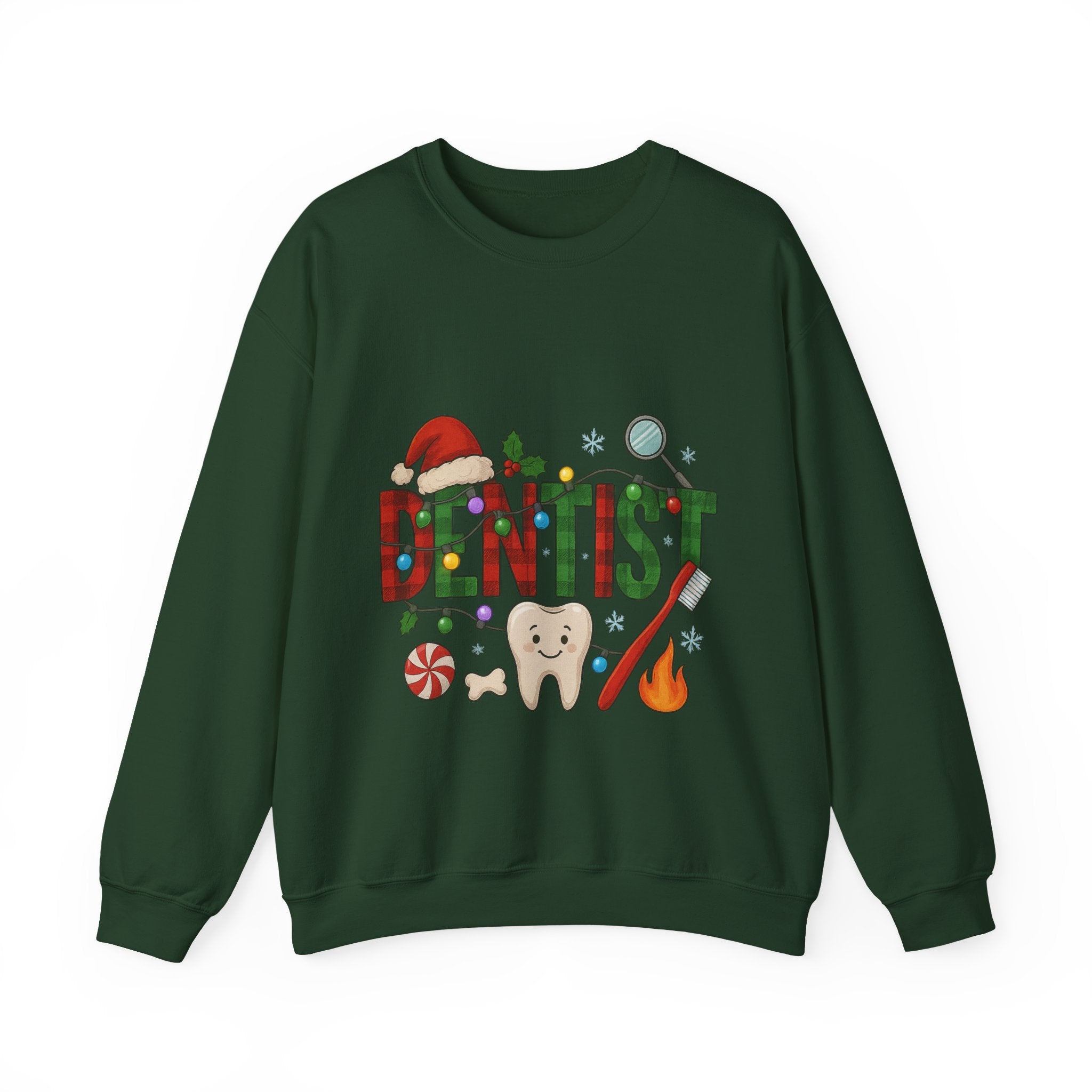 Festive Dentist Crewneck Sweatshirt, Funny Dentist Gift, Holiday Sweater, Christmas Sweatshirt, Unisex Sweatshirt