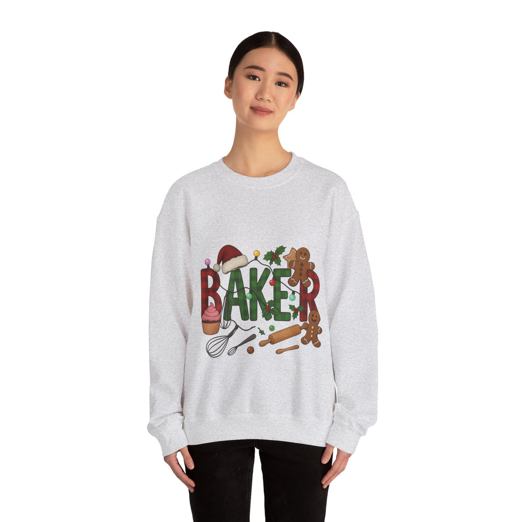 Cozy Baker Sweatshirt, Holiday Baking Gift, Unisex Sweater, Christmas Apparel, Gift for Bakers, Cute Baking Crewneck