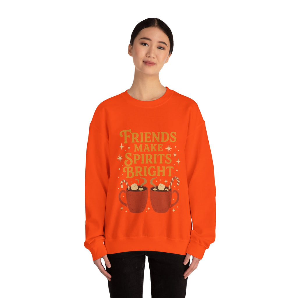 Cozy Friendship Sweatshirt, Unisex Crewneck, Holiday Gift, Comfortable Pullover, Warm Layer, Coffee Lovers Gift