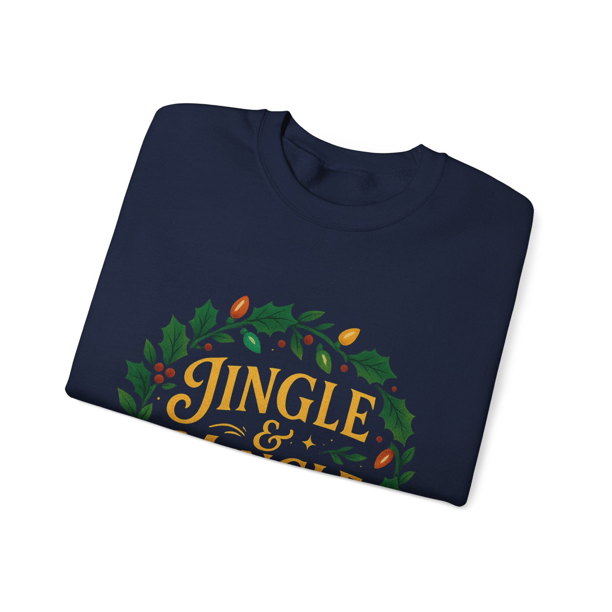 Jingle & Mingle Crewneck Sweatshirt - Cozy Holiday Apparel, Unisex Christmas Gift, Winter Fashion, Festive Sweater, Seasonal Style