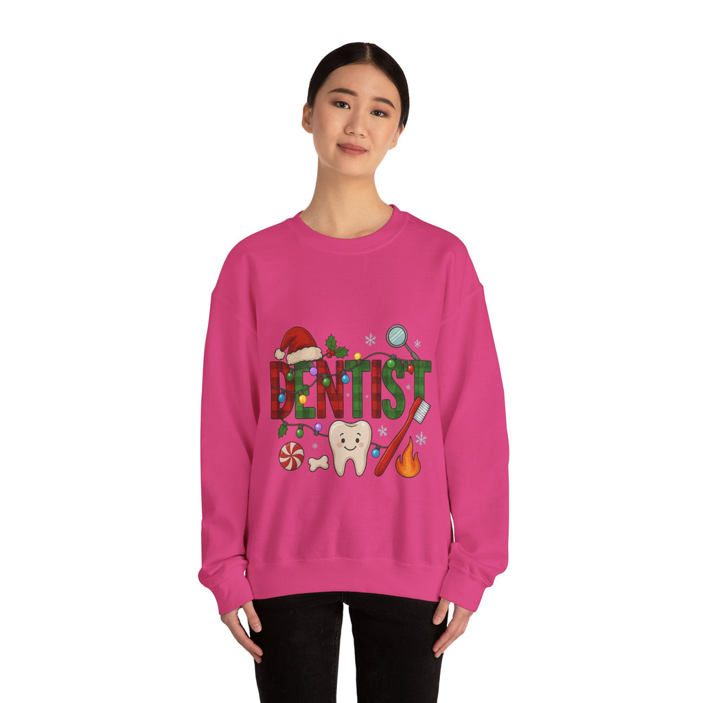 Festive Dentist Crewneck Sweatshirt, Funny Dentist Gift, Holiday Sweater, Christmas Sweatshirt, Unisex Sweatshirt