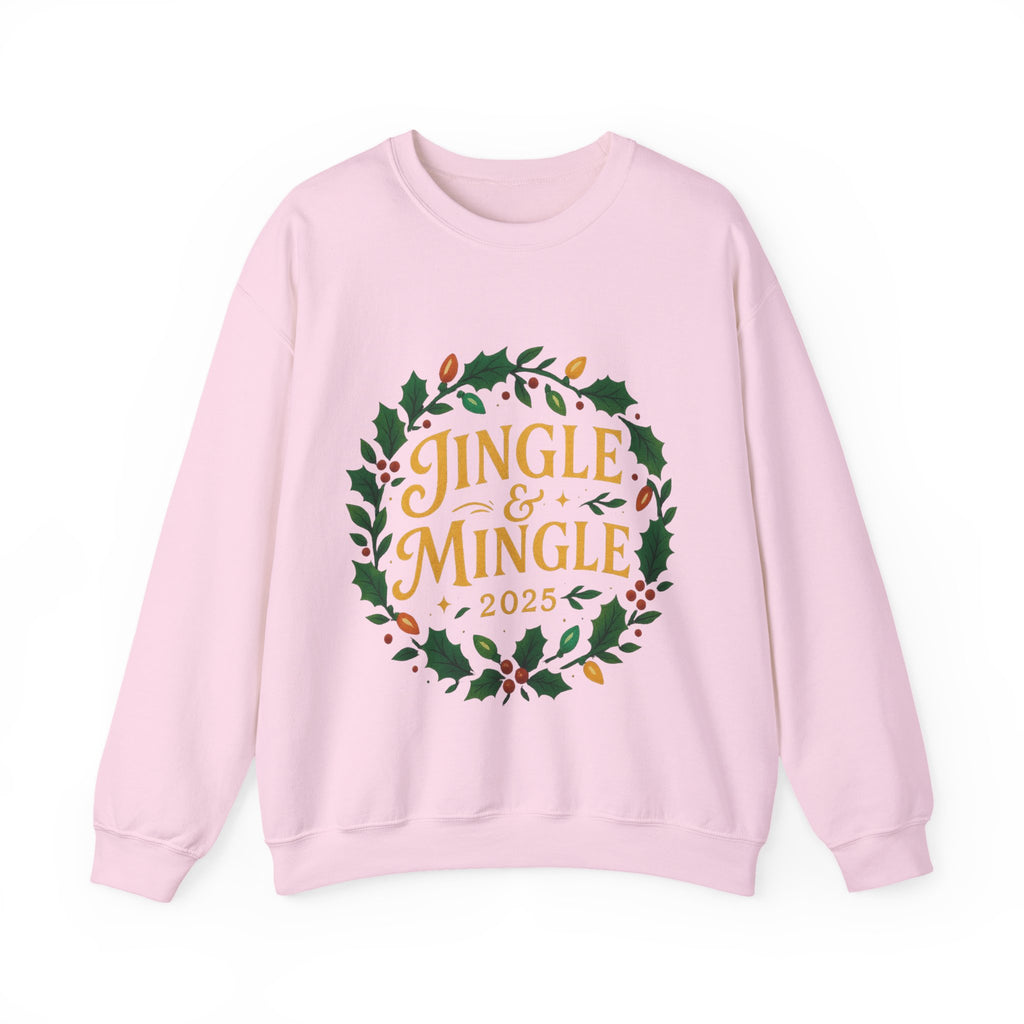 Jingle & Mingle Crewneck Sweatshirt - Cozy Holiday Apparel, Unisex Christmas Gift, Winter Fashion, Festive Sweater, Seasonal Style