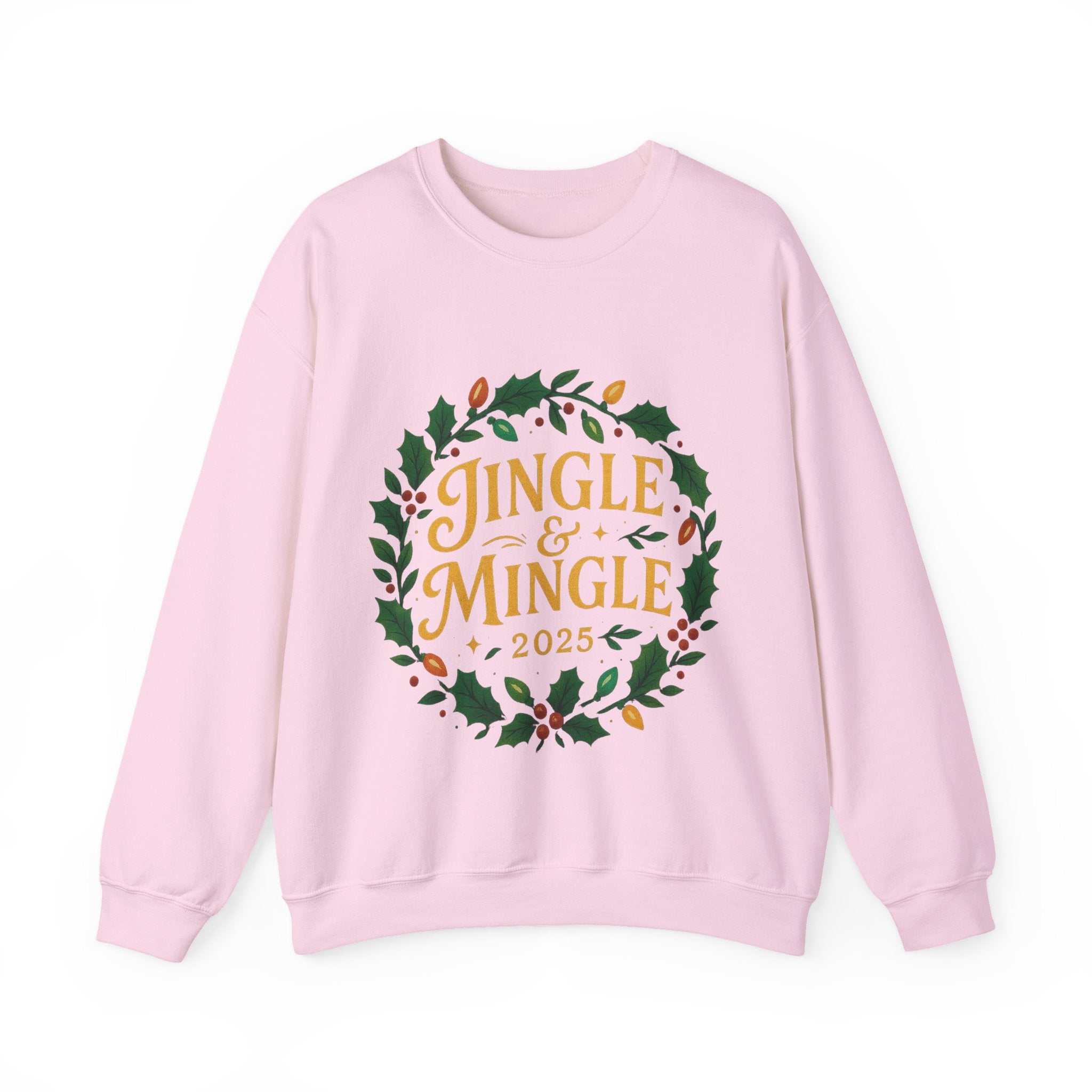 Jingle & Mingle Crewneck Sweatshirt - Cozy Holiday Apparel, Unisex Christmas Gift, Winter Fashion, Festive Sweater, Seasonal Style
