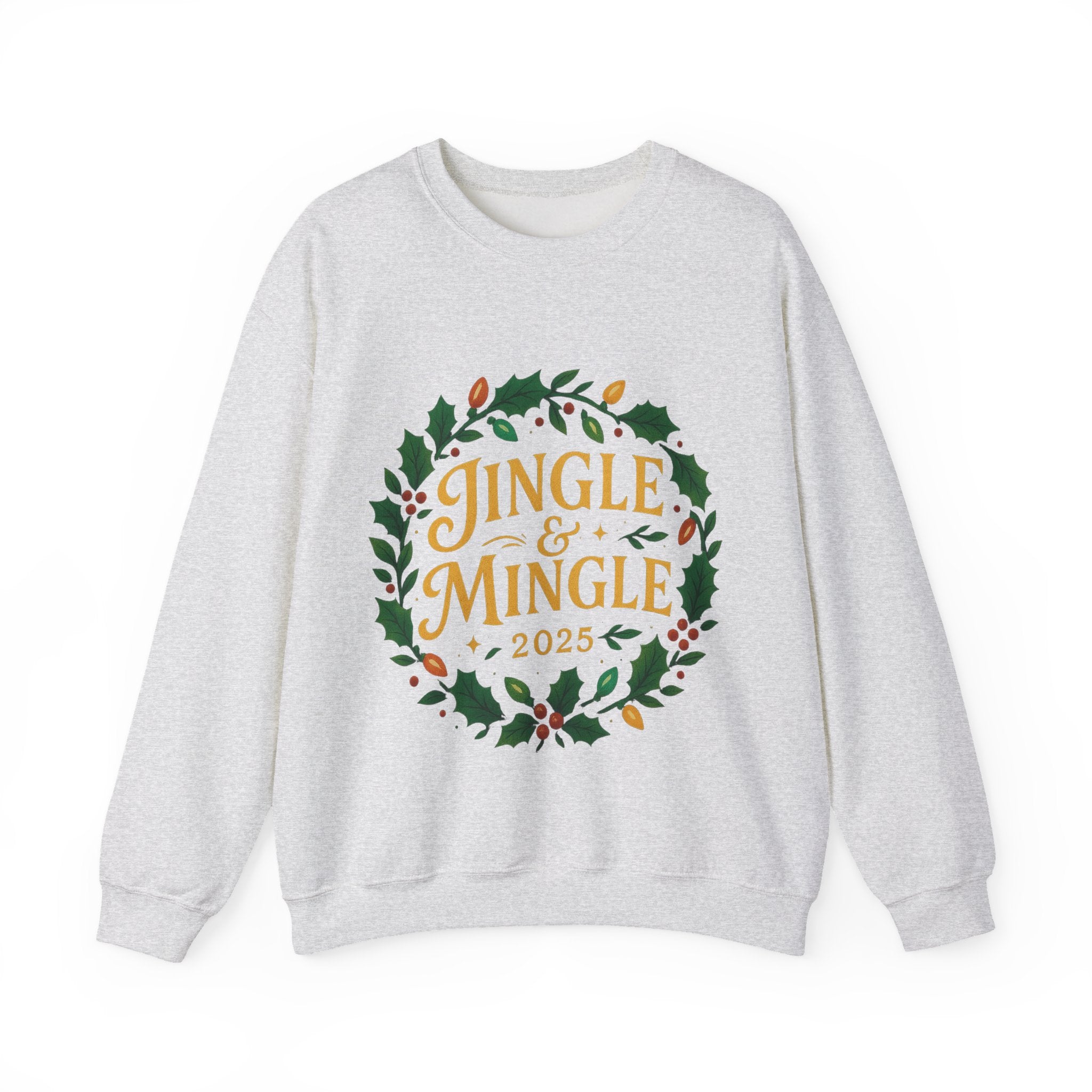 Jingle & Mingle Crewneck Sweatshirt - Cozy Holiday Apparel, Unisex Christmas Gift, Winter Fashion, Festive Sweater, Seasonal Style