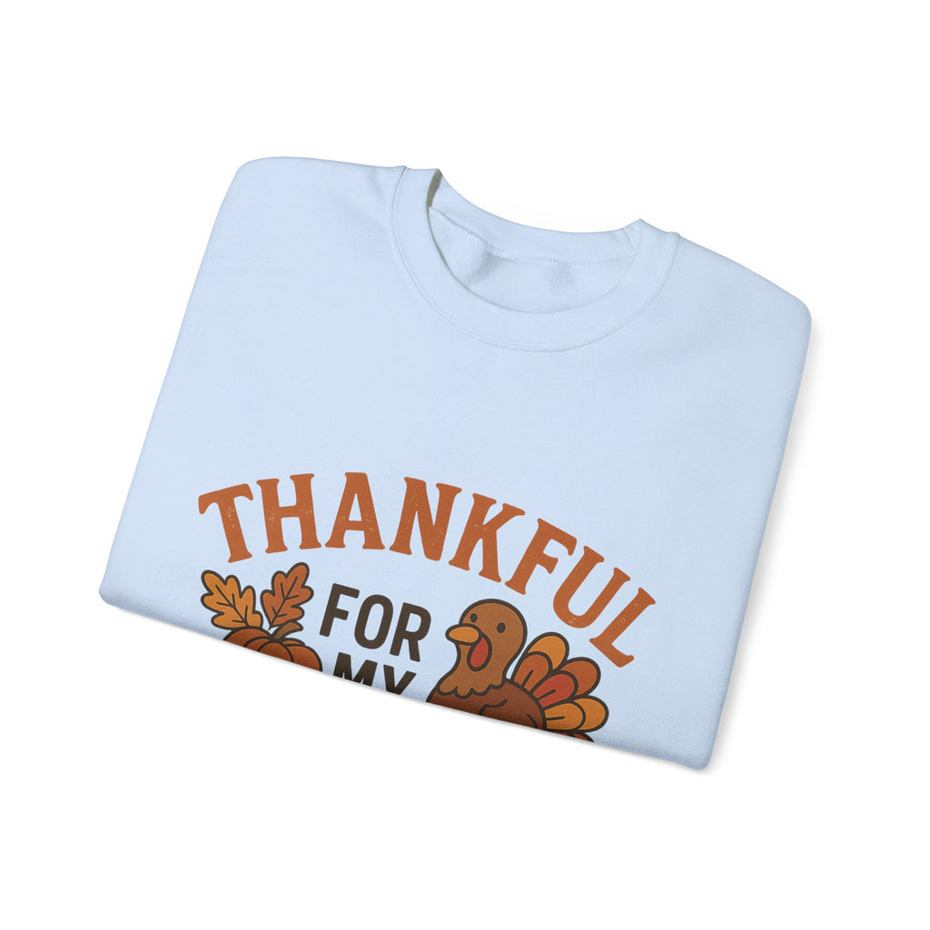 Thankful for My Turkeys Sweatshirt, Cozy Autumn Crewneck, Thanksgiving Apparel, Fall Fashion, Family Gathering Outfits