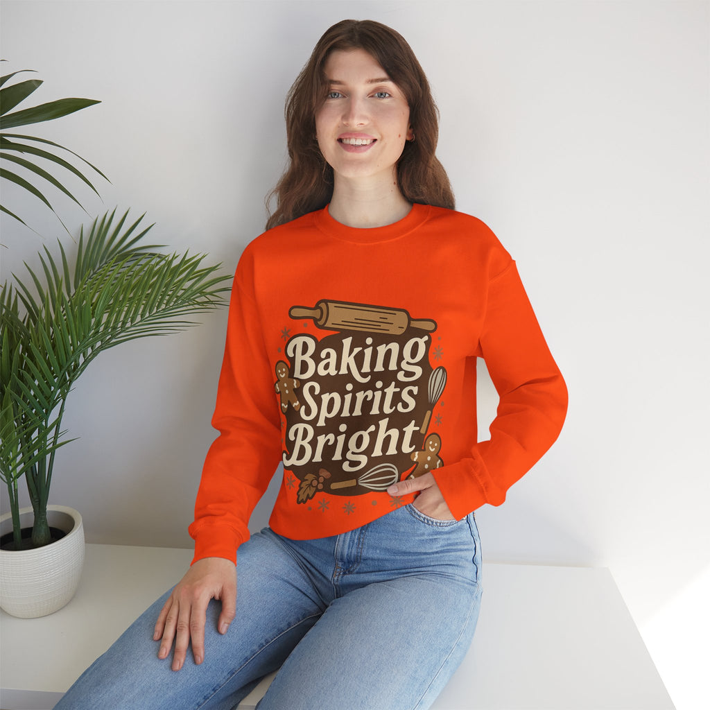 Festive Baking Sweatshirt - Unisex Heavy Blend™, Cozy Crew for the Holidays, Christmas Gift, Baking Enthusiast, Family Gatherings, [...]
