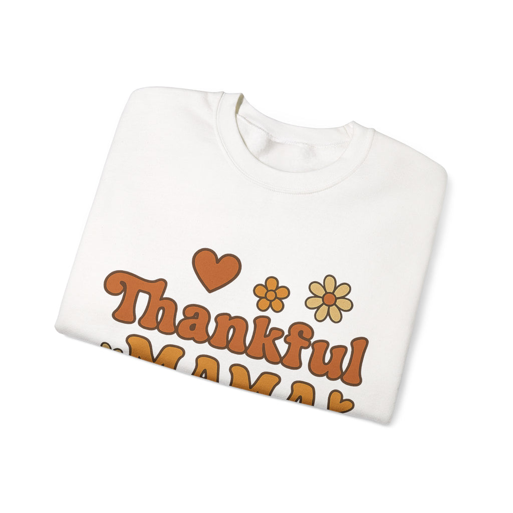Thankful Mama Crewneck Sweatshirt | Cozy Gift for Moms, Fall Fashion, Family Gatherings, Gratitude Sweater, Thanksgiving Outfit