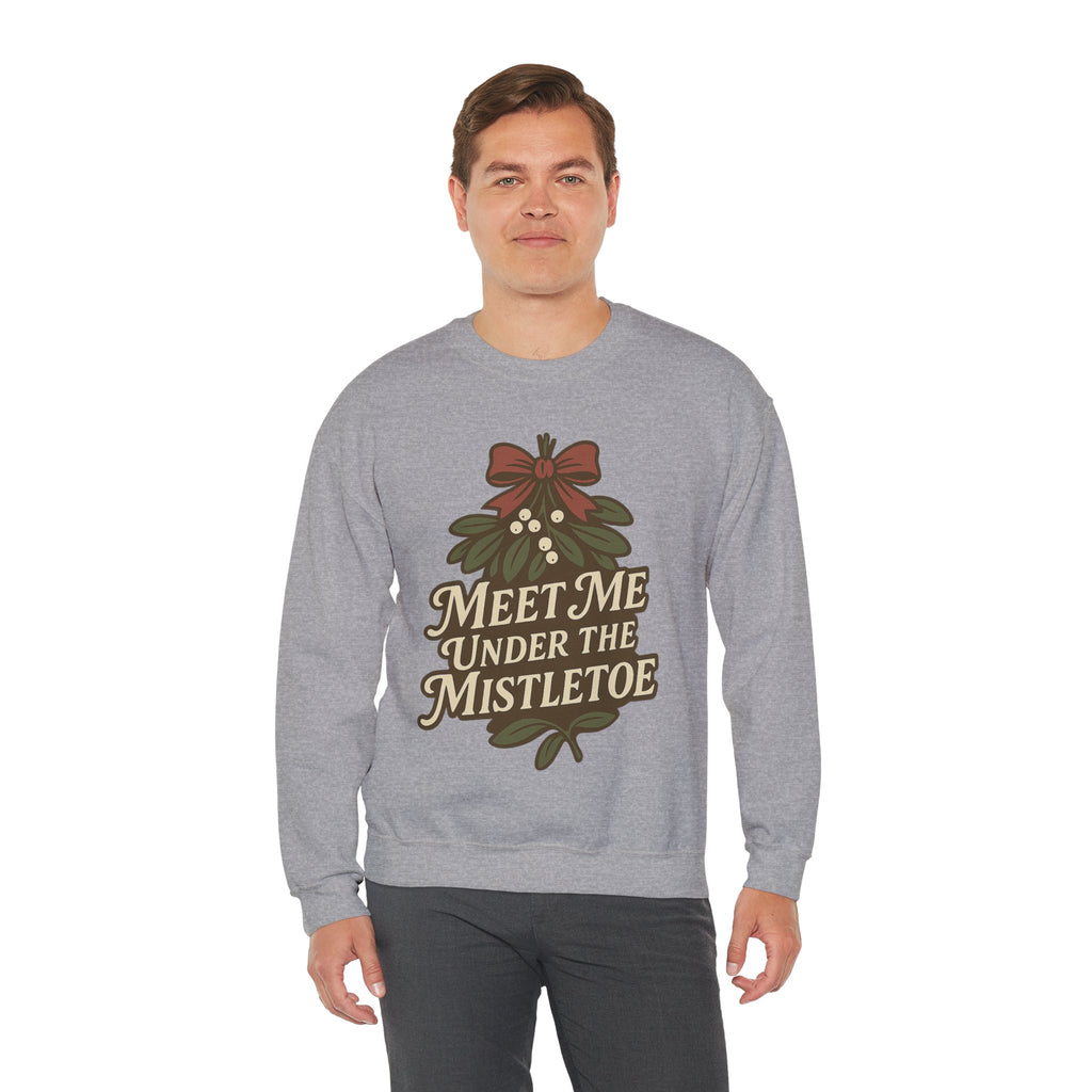 Mistletoe Crewneck Sweatshirt - Cozy Holiday Wear for Couples, Christmas Gift, Winter Apparel, Cute Sweater, Festive Outfit