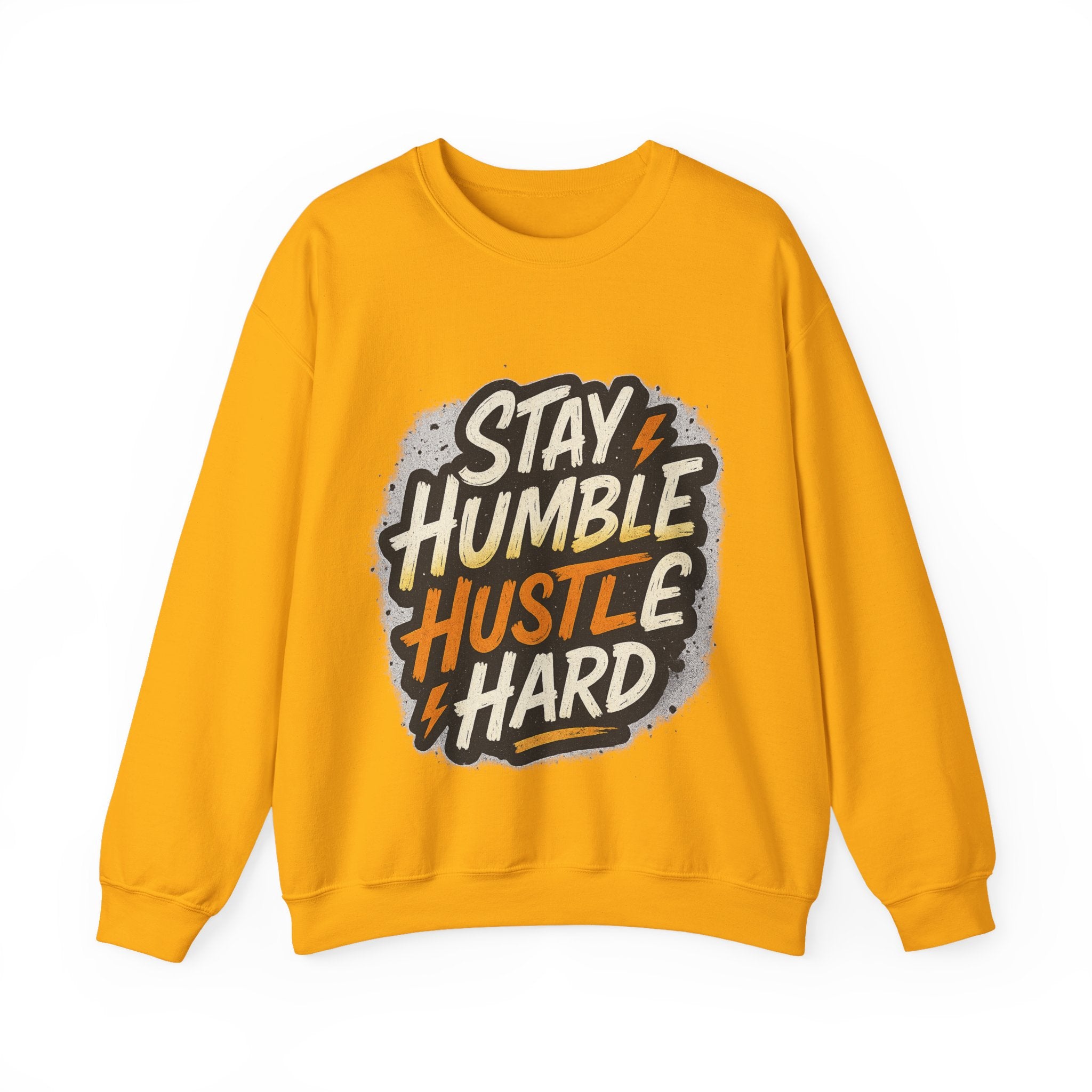 Stay Humble Hustle Hard Crewneck Sweatshirt | Motivational Unisex Sweatshirt | Inspirational Gift | Positive Quote Apparel