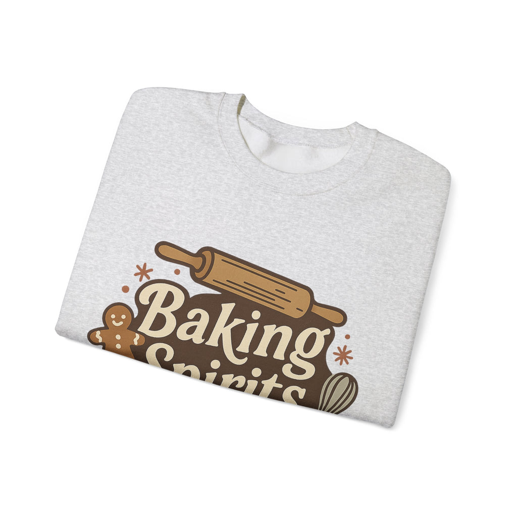 Festive Baking Sweatshirt - Unisex Heavy Blend™, Cozy Crew for the Holidays, Christmas Gift, Baking Enthusiast, Family Gatherings, [...]
