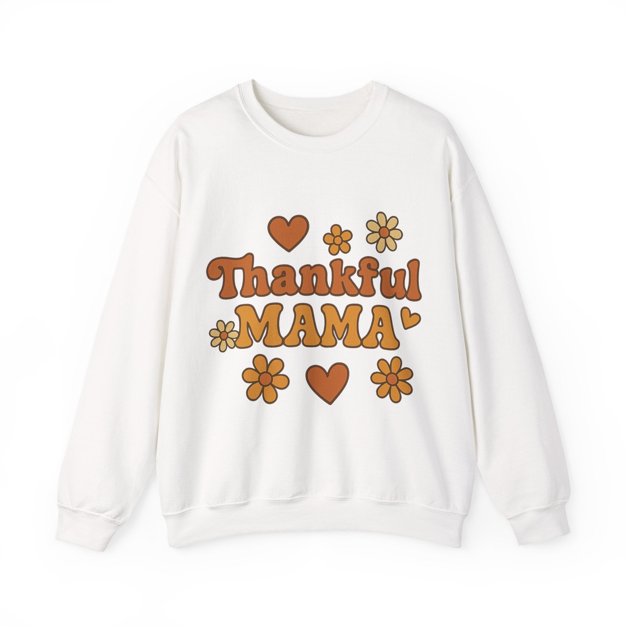 Thankful Mama Crewneck Sweatshirt | Cozy Gift for Moms, Fall Fashion, Family Gatherings, Gratitude Sweater, Thanksgiving Outfit