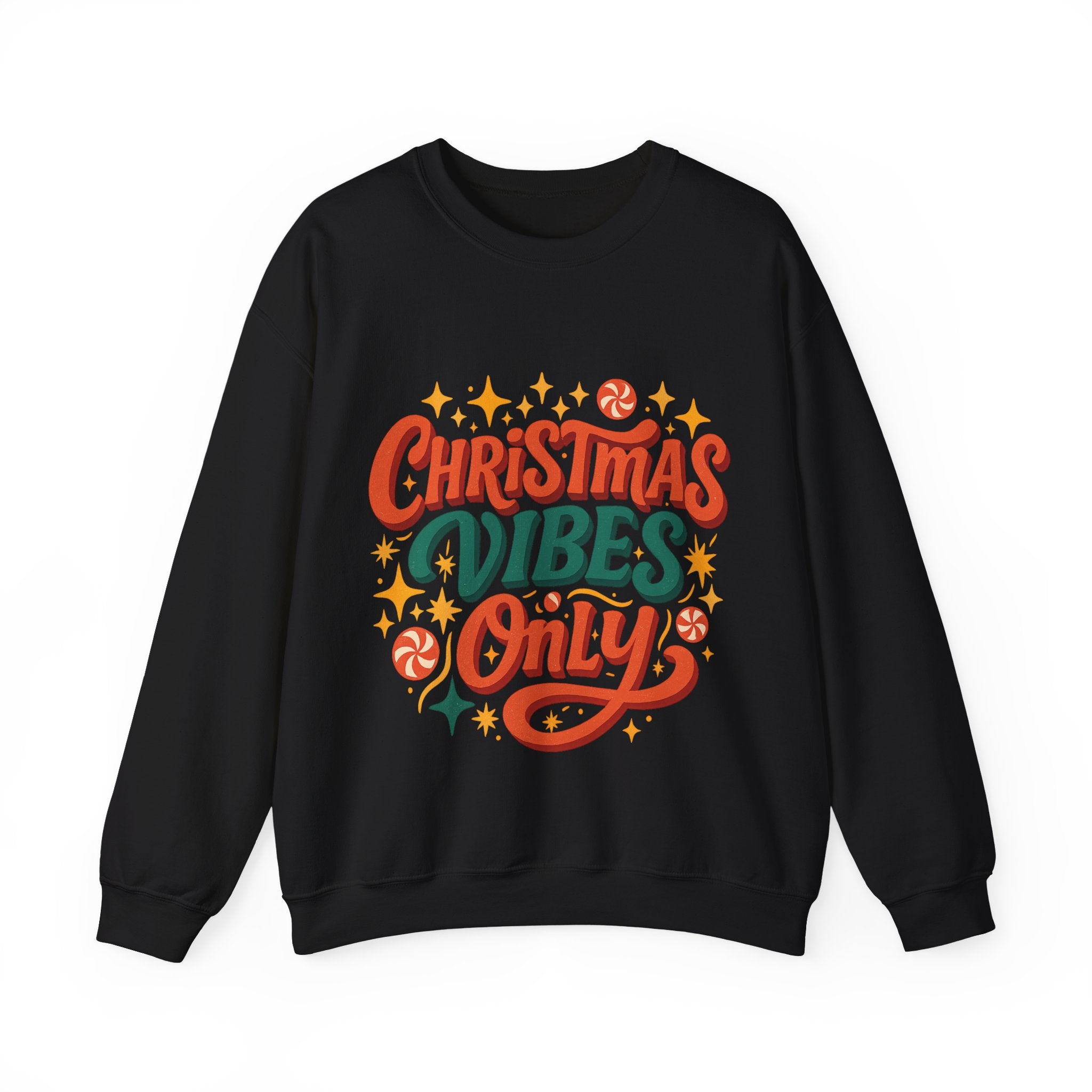 Christmas Vibes Crewneck Sweatshirt | Holiday Sweatshirt, Cozy Gift, Xmas Apparel, Festive Fashion, Comfortable Sweater
