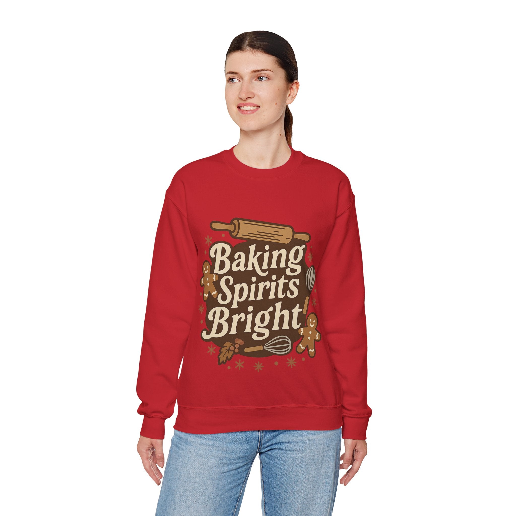 Festive Baking Sweatshirt - Unisex Heavy Blend™, Cozy Crew for the Holidays, Christmas Gift, Baking Enthusiast, Family Gatherings, [...]
