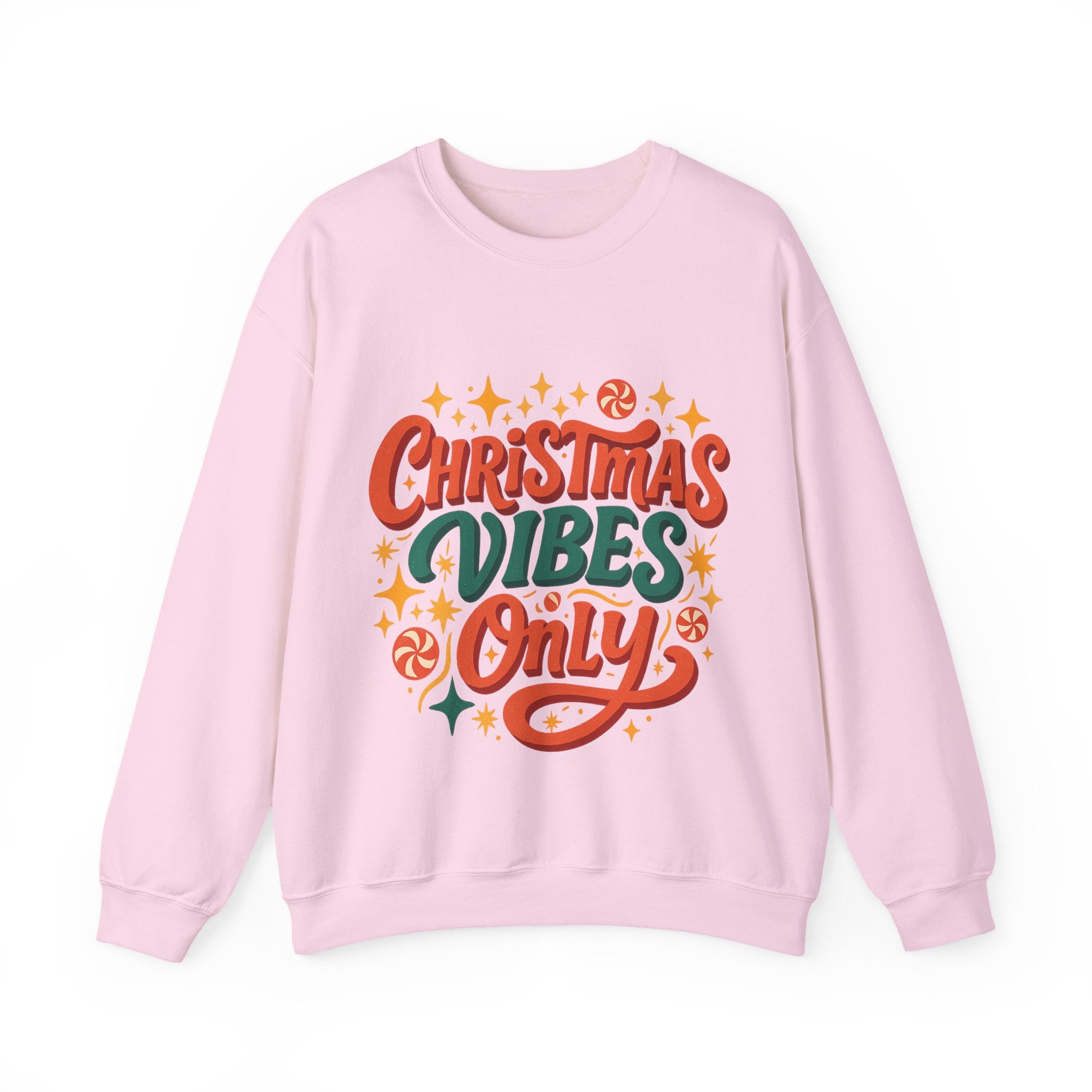 Christmas Vibes Crewneck Sweatshirt | Holiday Sweatshirt, Cozy Gift, Xmas Apparel, Festive Fashion, Comfortable Sweater