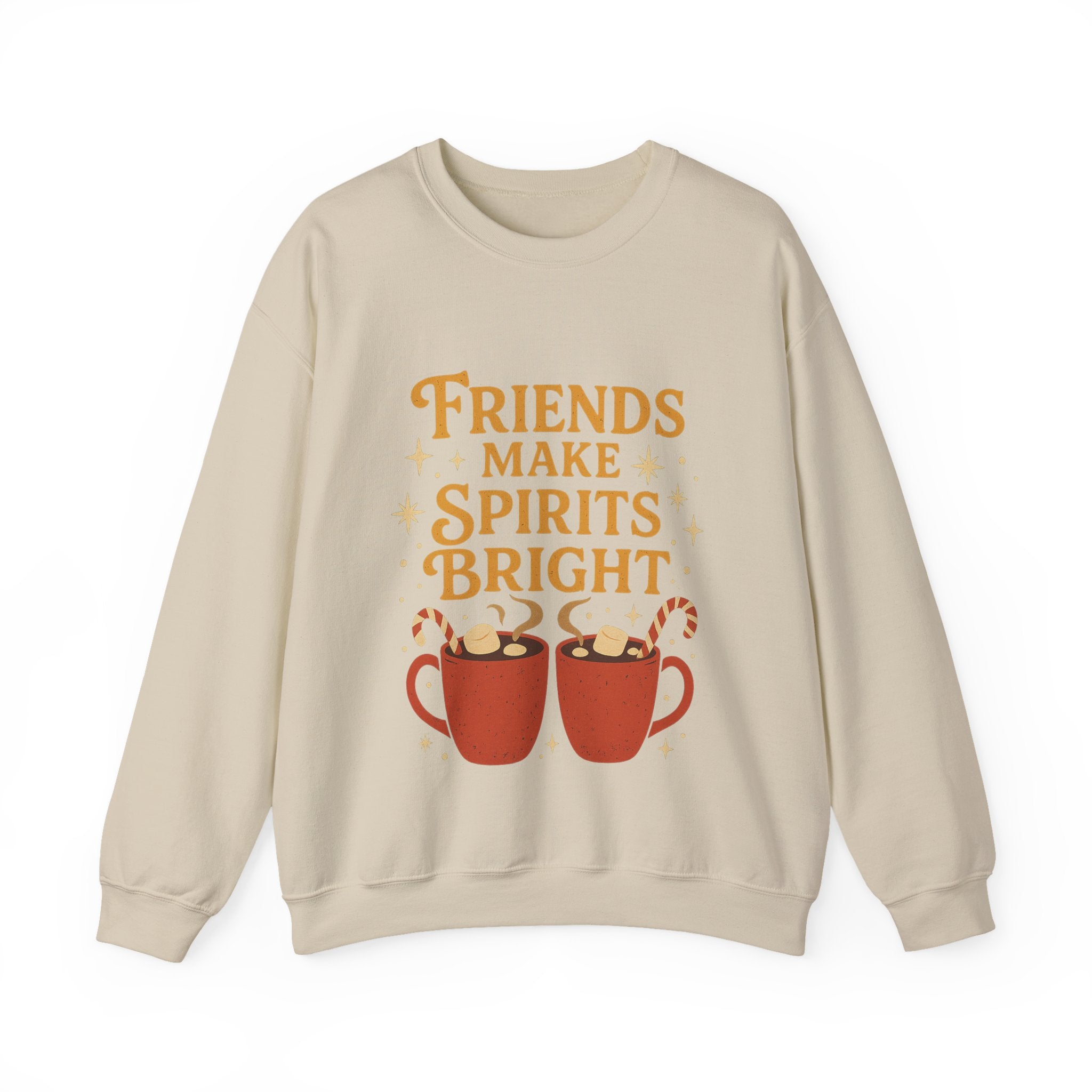 Cozy Friendship Sweatshirt, Unisex Crewneck, Holiday Gift, Comfortable Pullover, Warm Layer, Coffee Lovers Gift