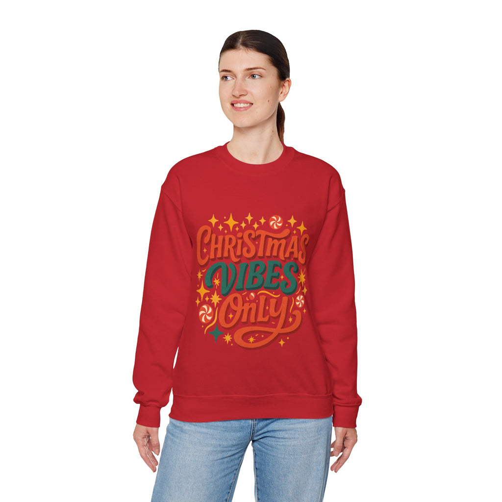 Christmas Vibes Crewneck Sweatshirt | Holiday Sweatshirt, Cozy Gift, Xmas Apparel, Festive Fashion, Comfortable Sweater