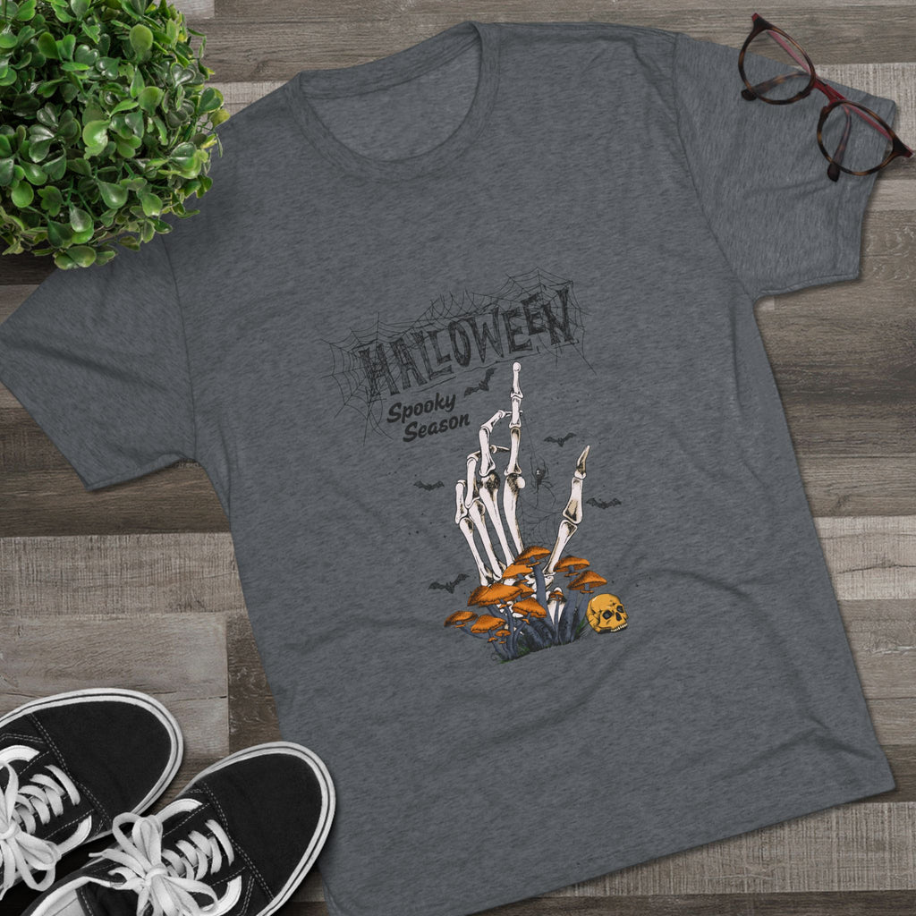 Halloween Spooky Season Tee – Unisex Crew Shirt, Graphic Halloween Top, Cozy Fall Apparel for Parties & Casual Outings