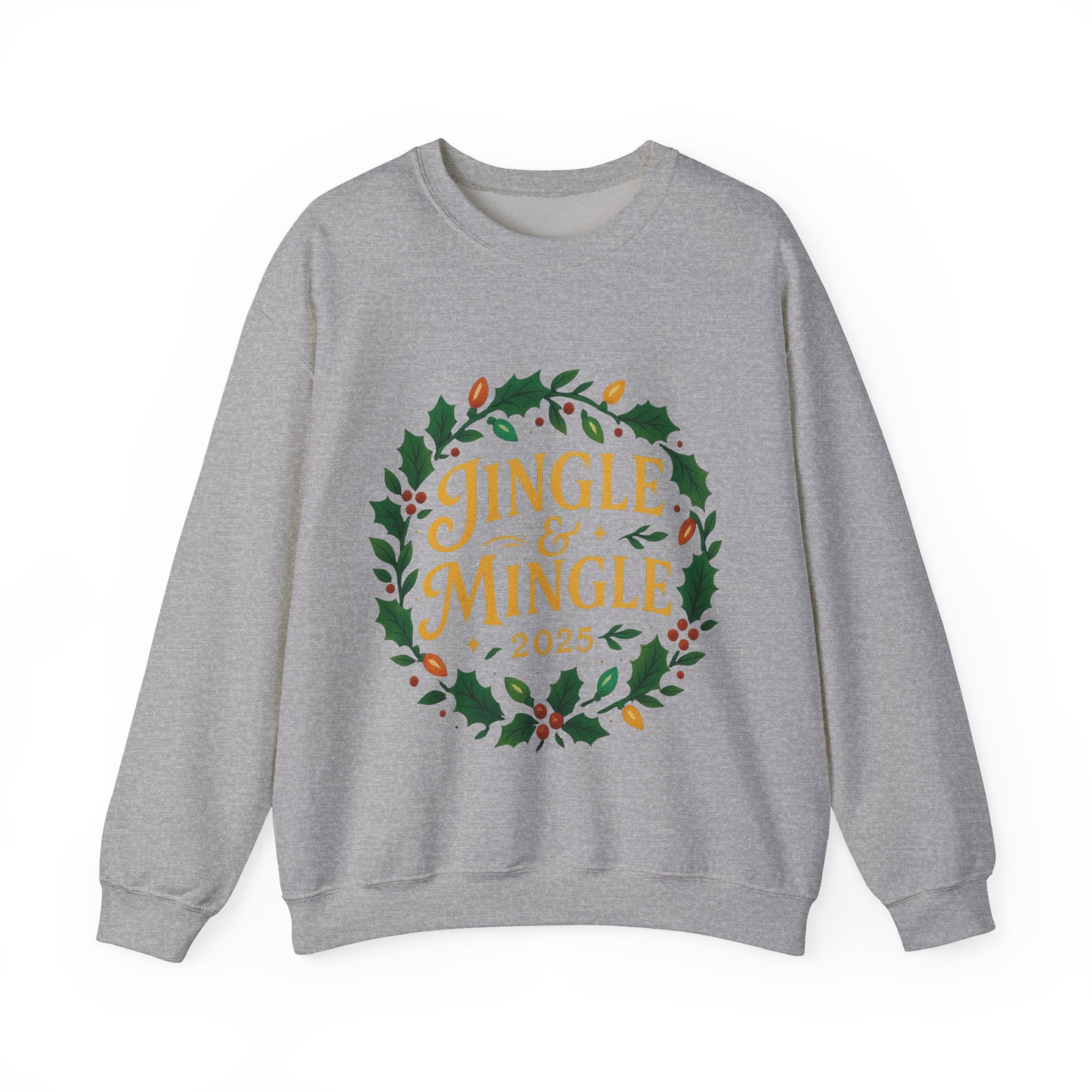 Jingle & Mingle Crewneck Sweatshirt - Cozy Holiday Apparel, Unisex Christmas Gift, Winter Fashion, Festive Sweater, Seasonal Style